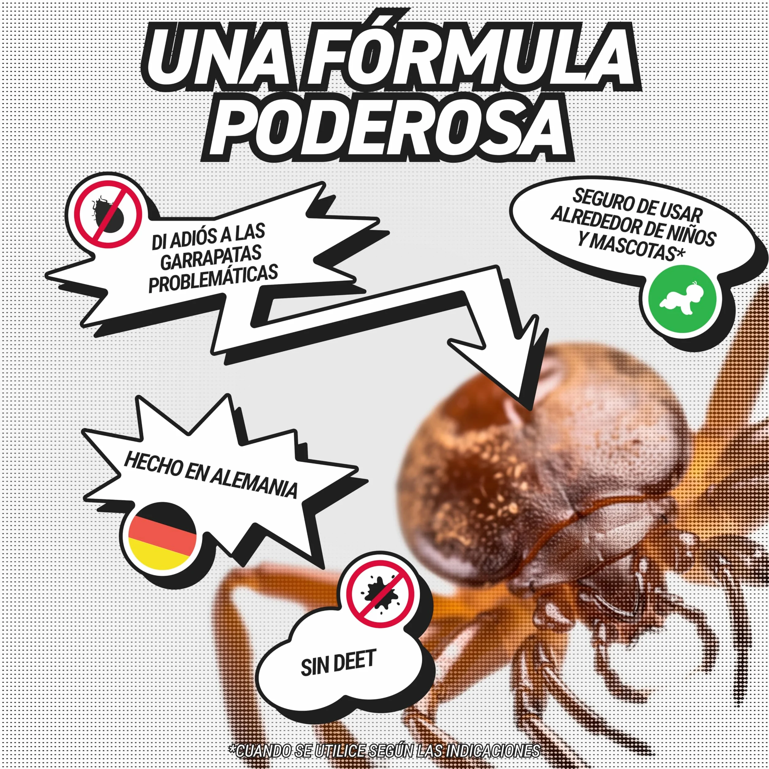 RepellShield® Repelente Garrapatas y Pulgas Natural 250ml - Tomillo y Geraniol - Uso Interior Exterior