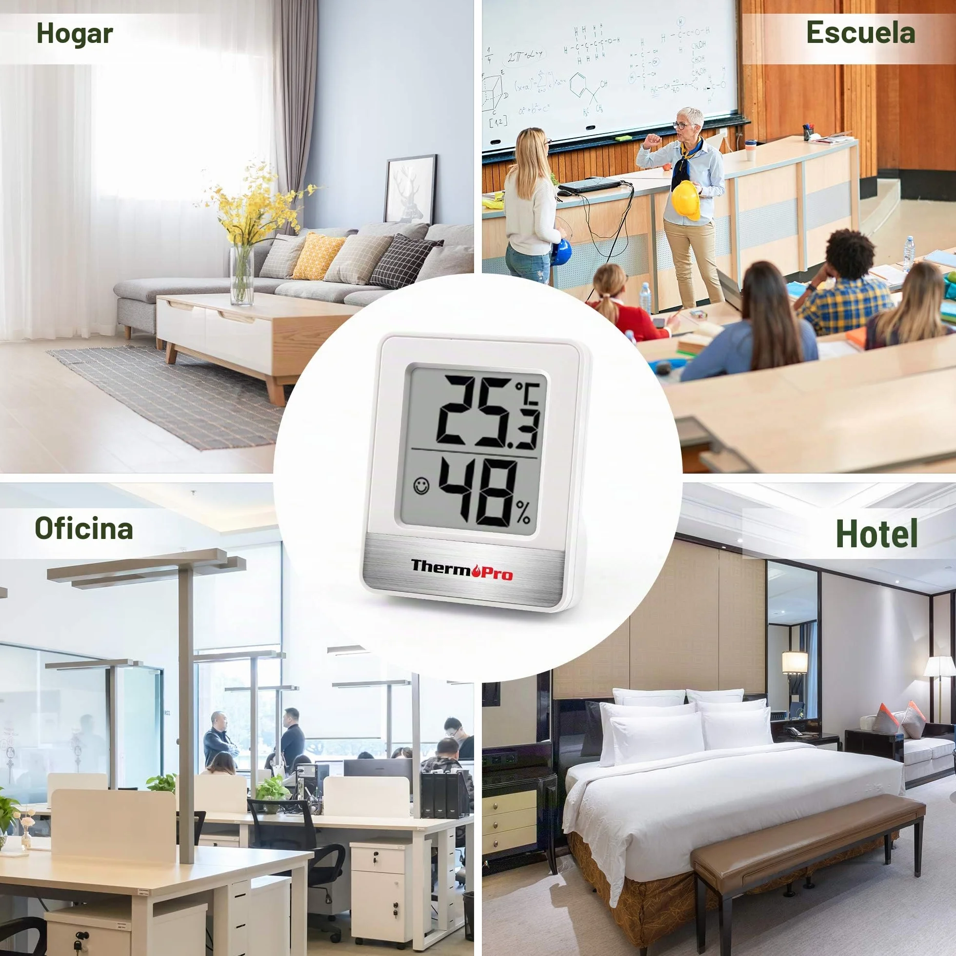 ThermoPro TP49 Higrómetro Digital Termómetro de Interior Temperatura Humedad