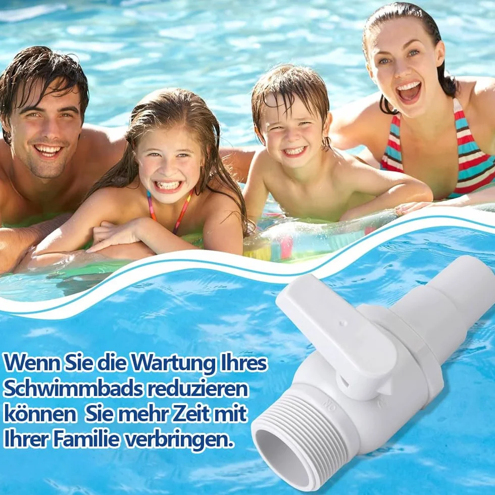 Válvula de Cierre para Piscinas 1,25-1,5 Pulgadas Accesorios Piscina (2 Piezas)