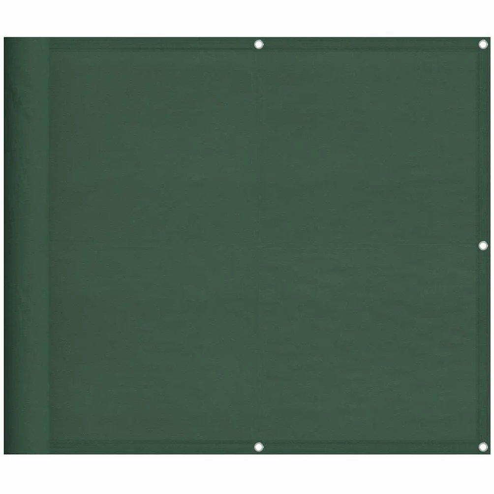 Protección visual para balcón, verde oscuro, 90 x 800 cm, 100% poliéster, Oxford PU UV, toldo lateral para exteriores, balcón, terraza, jardín