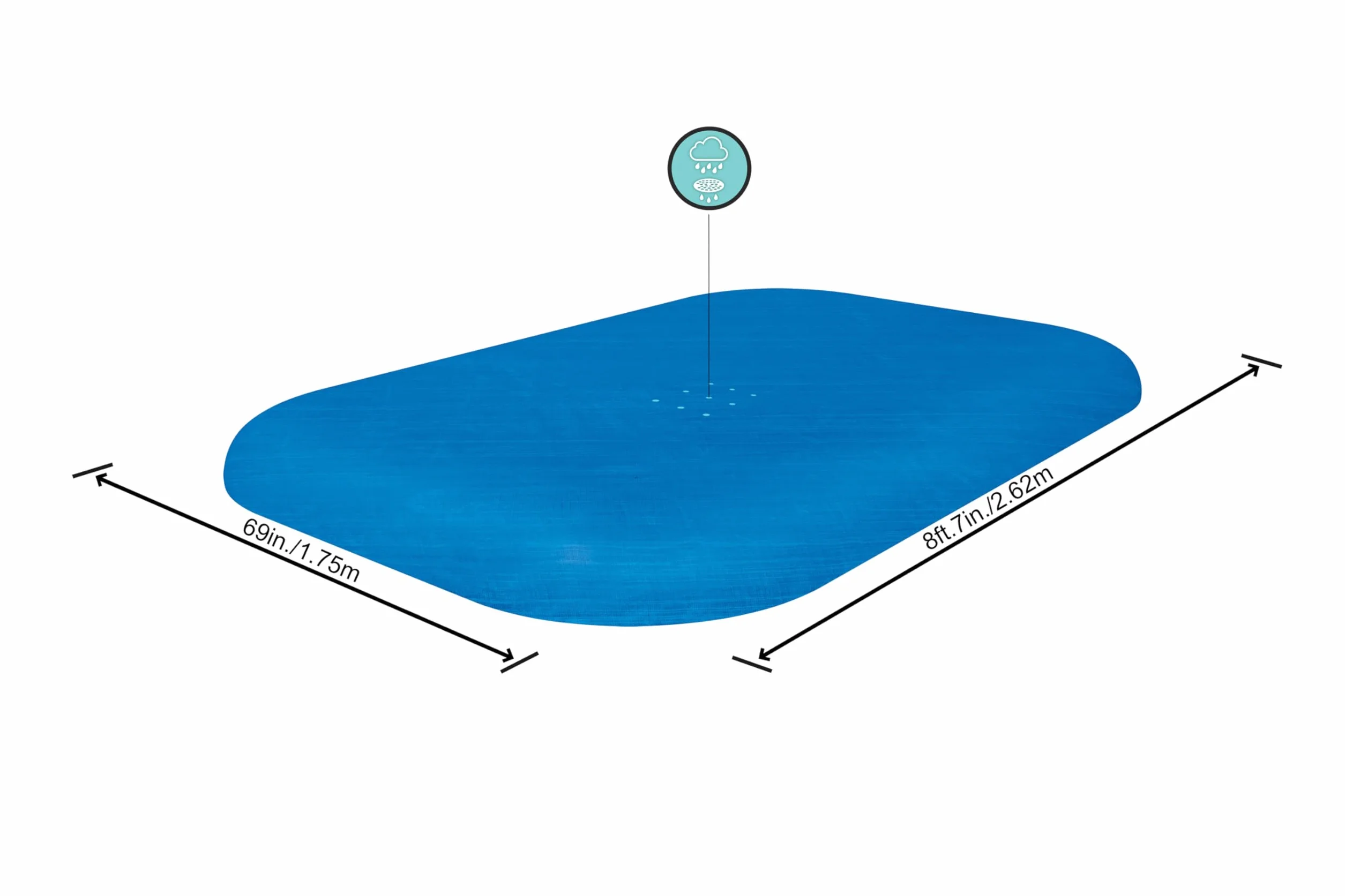 Bestway Cubierta Rectangular para Piscina 8'7" x 69' x 20'"