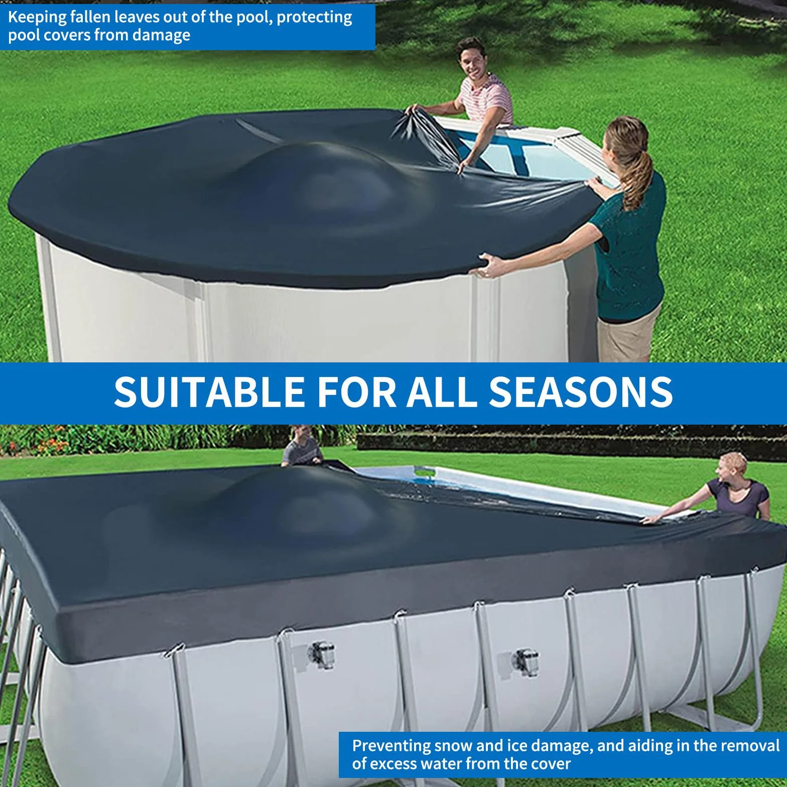 Cojín de Piscina de Invierno 3m, Cojín de Aire para Cubierta de Piscina