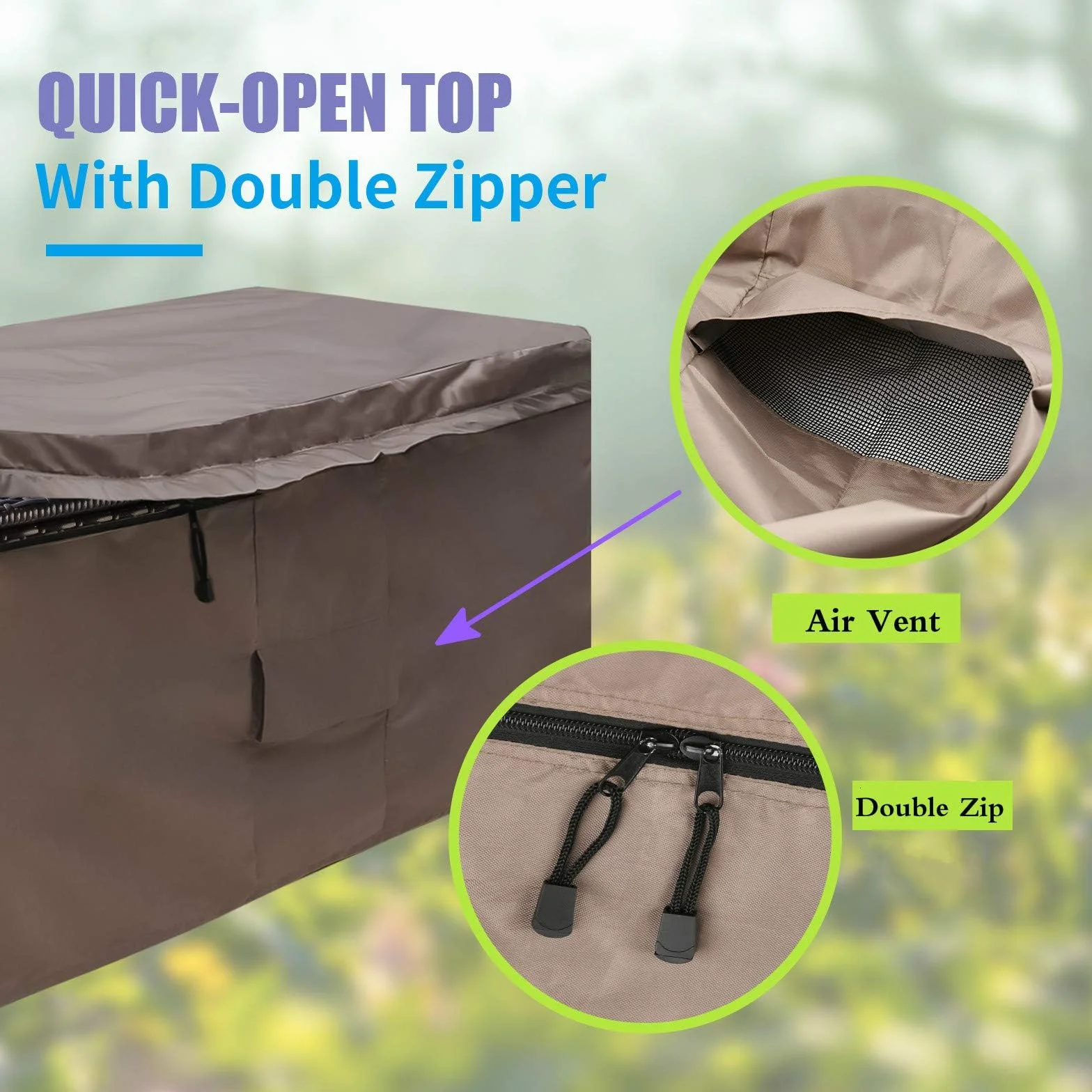 Funda Impermeable para Arcón de Jardín 420D Oxford Marrón 157x76x69 cm