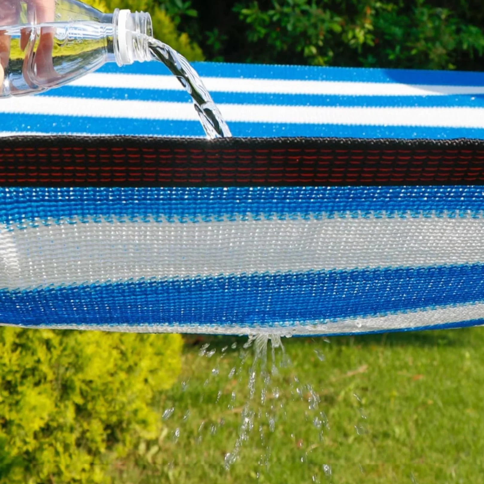 Malla de sombra resistente a los rayos UV con ojales, 1 x 9 m, malla para invernadero, patio y terraza, protección solar para espacios al aire libre