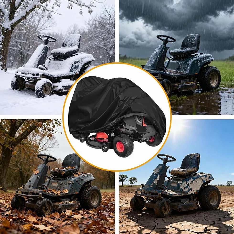 Cubierta para Cortacésped para MTD 330 1964-1969, Oxford Funda Protectora Impermeable Anti Viento Accesorios Tractor Cortacésped