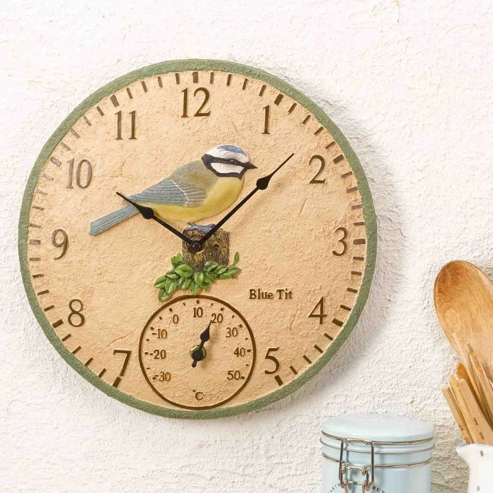 Smart Solar Reloj de pared Azul 30x30x5 cm