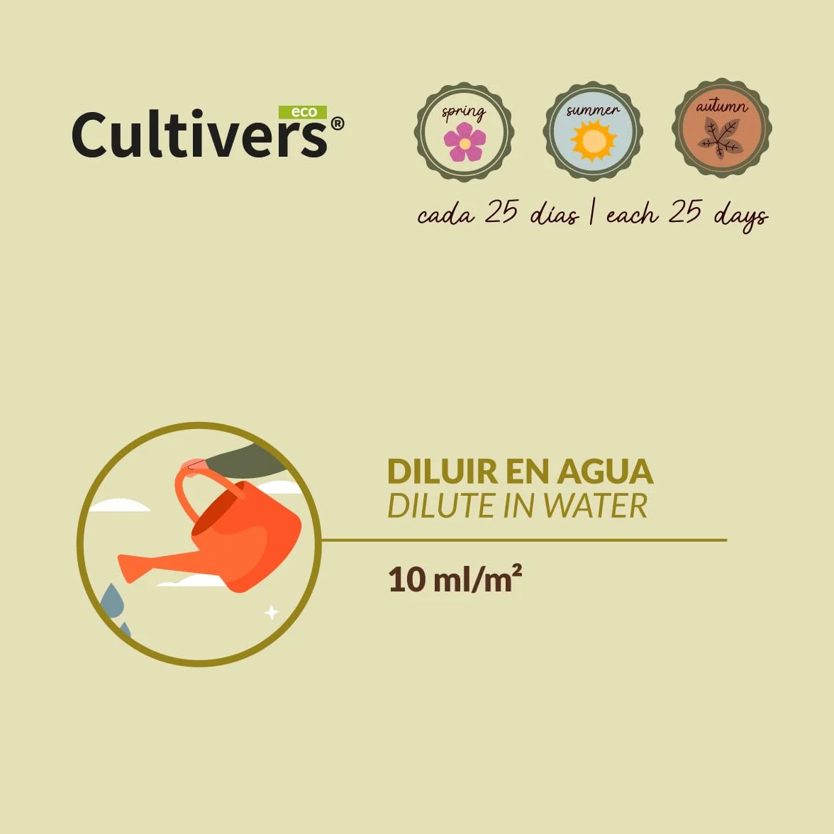 CULTIVERS Fertilizante Césped Ecológico 5L Abono Líquido Micronutrientes Aminoácidos Orgánico Natural