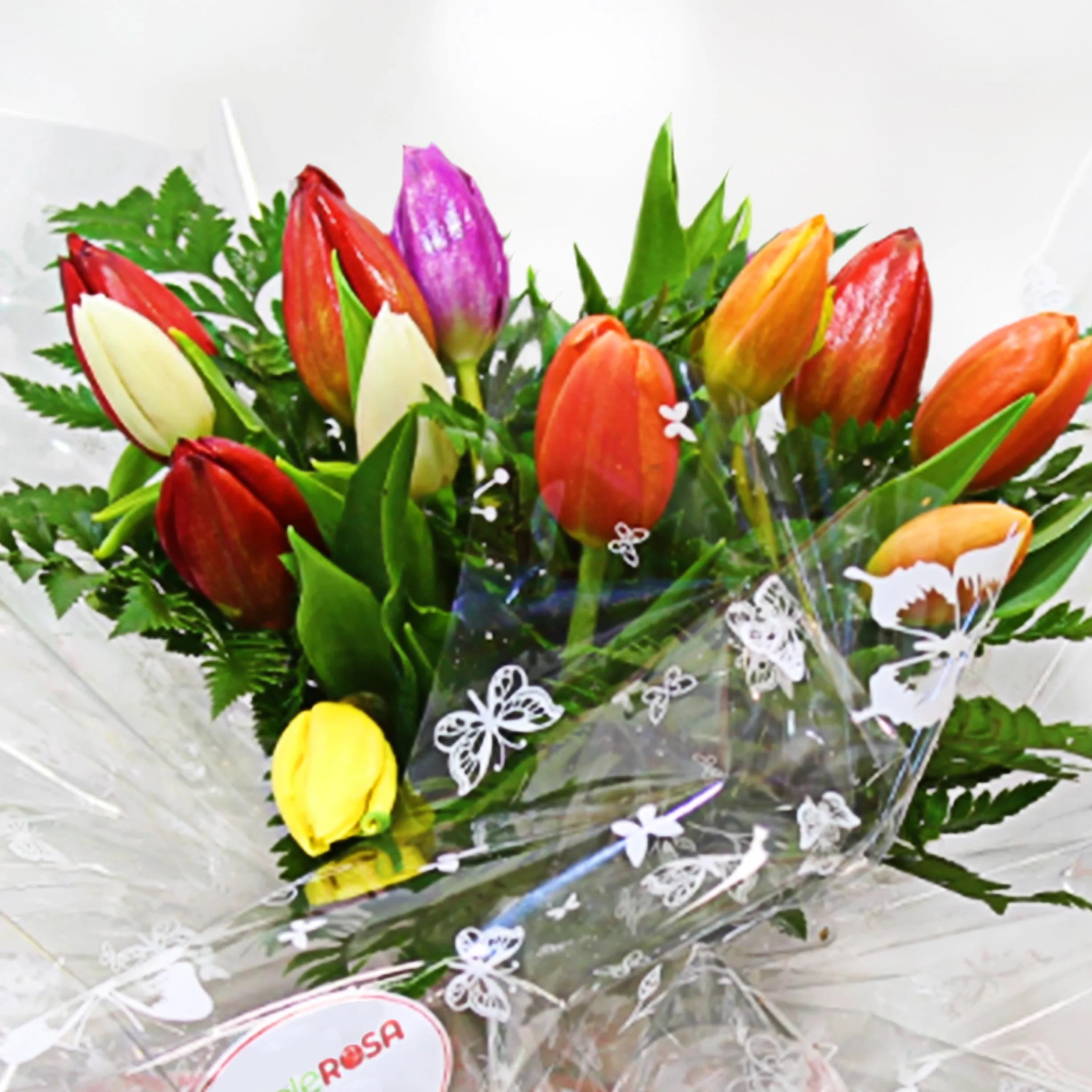 TeleROSA Ramo 15 Tulipanes naturales - Flores a domicilio - Incluye tarjeta dedicatoria
