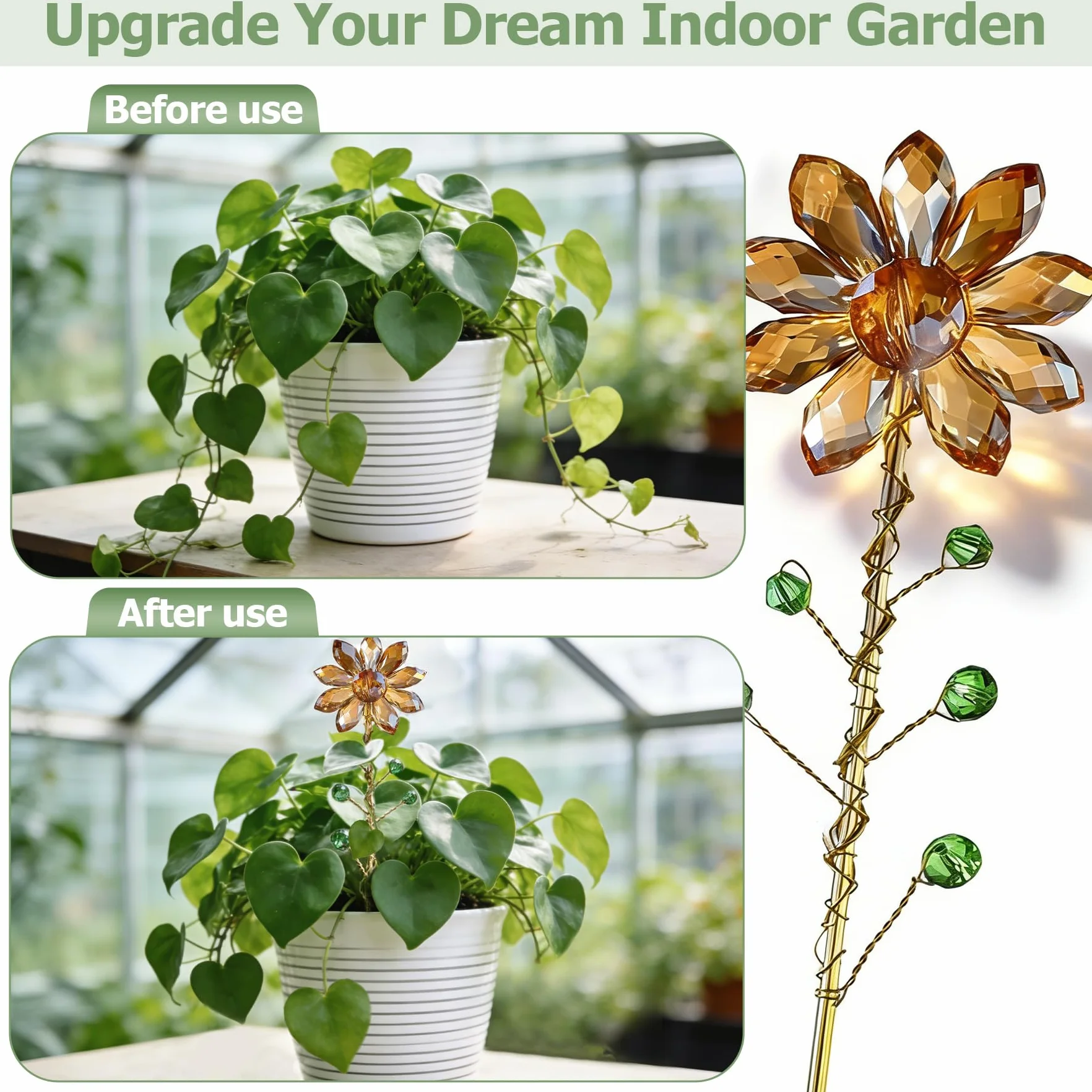 VEEKAY Atrapasoles de Cristal Colgante Suncatcher para Ventanas y Jardines