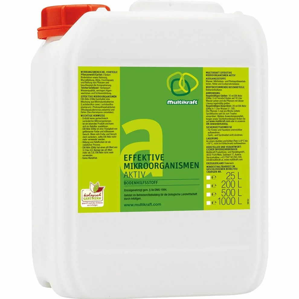 Multikraft Microorganismos eficaces activos (EM activo) – Cuidado natural del suelo y plantas