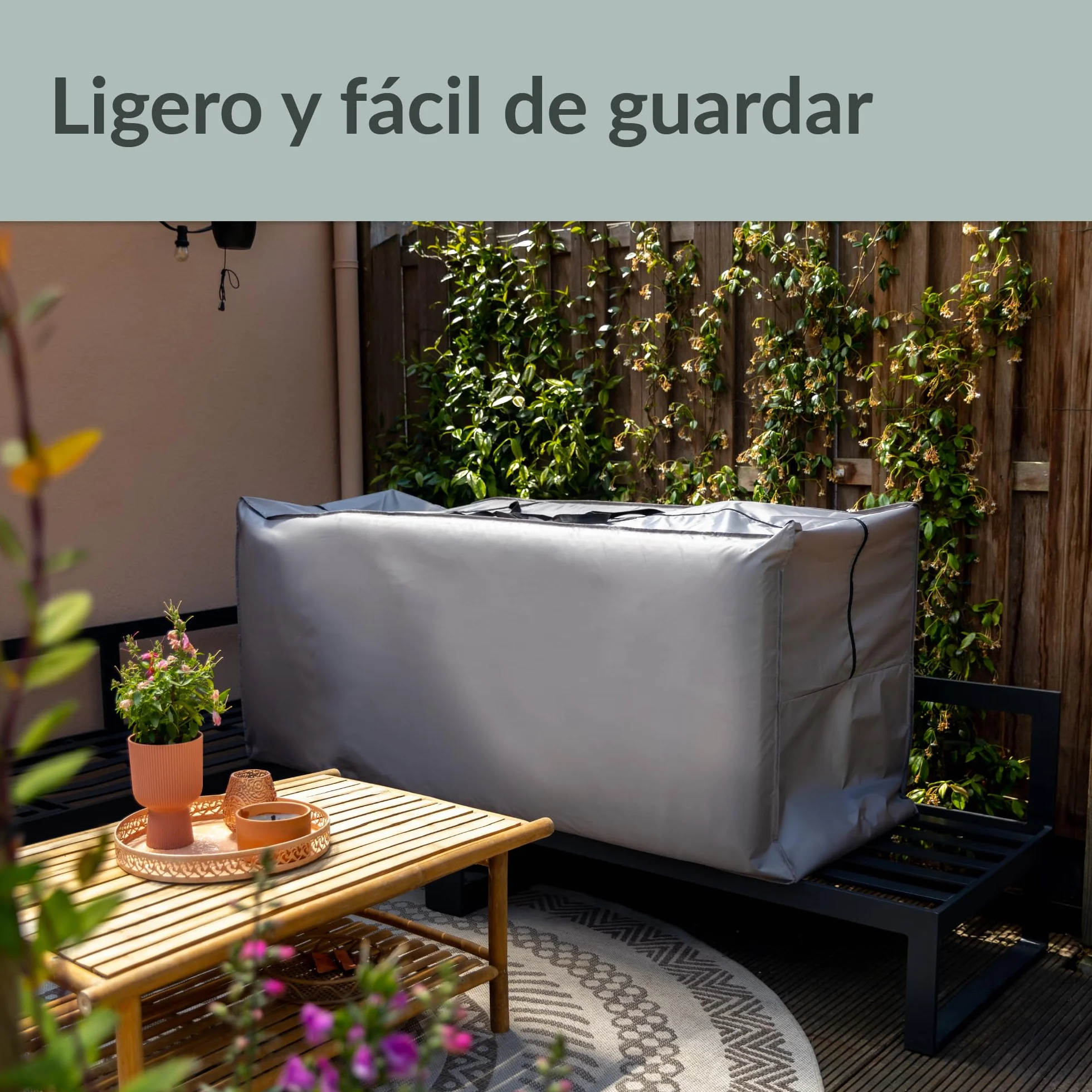 Bolsa de Almacenamiento para Cojines de jardín 175 x 60 x 80 cm Impermeable