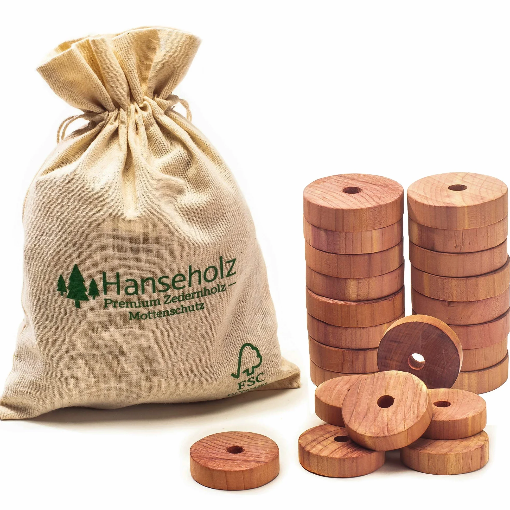 Repelente de polillas orgánico Natural 40x Bolsa de algodón Certificado FSC® 100% orgánico