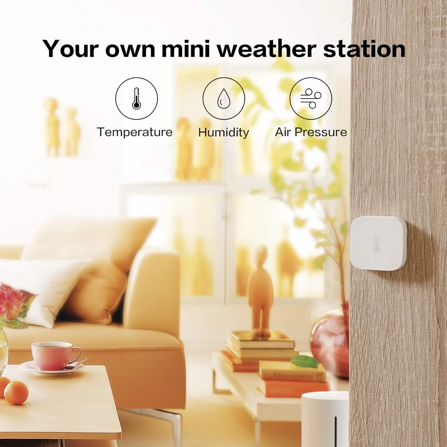 Aqara Sensor de Temperatura y Humedad Zigbee Inalámbrico Compatible con HomeKit Alexa
