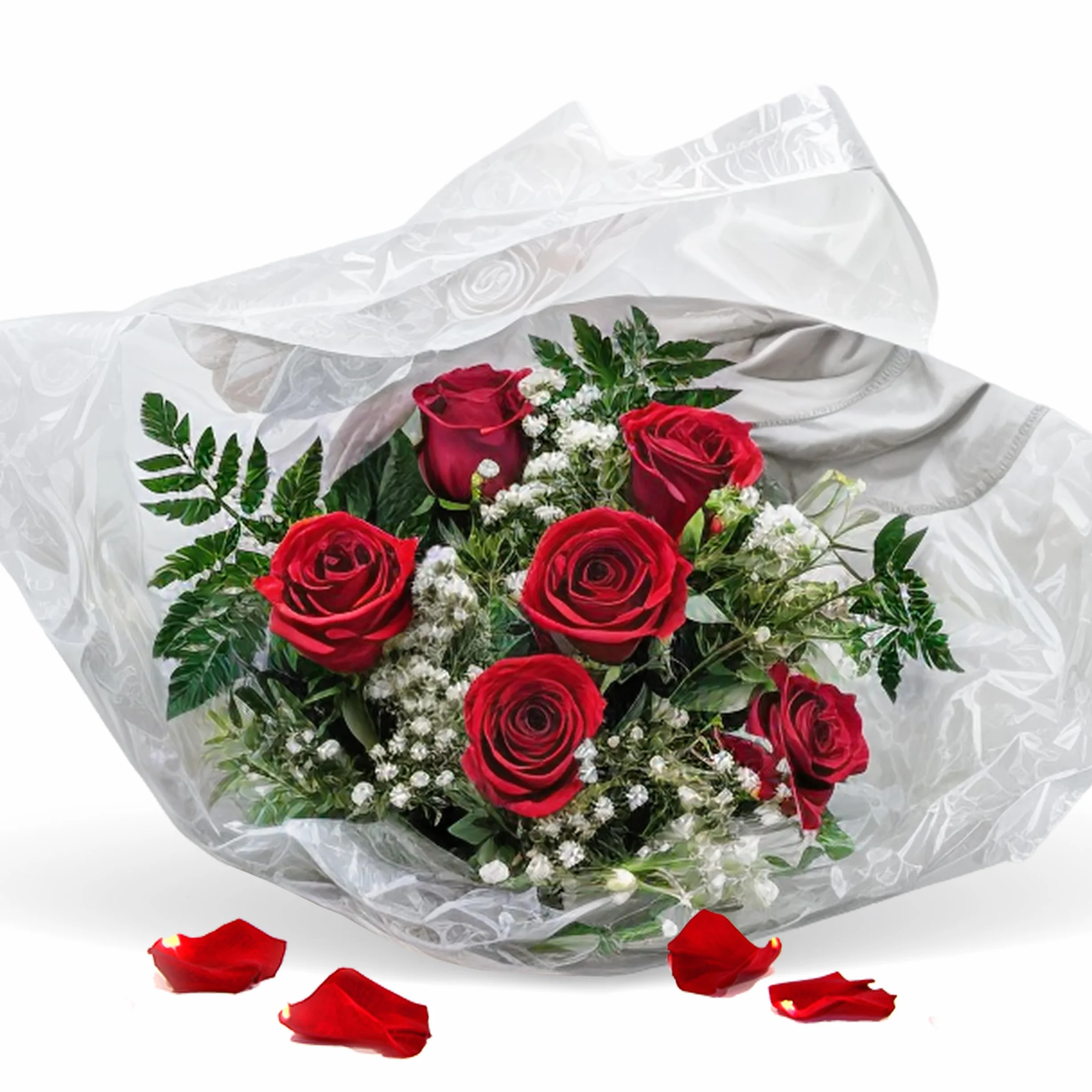 TeleROSA Ramo 6 Rosas Rojas Naturales - Flores a domicilio con tarjeta dedicatoria