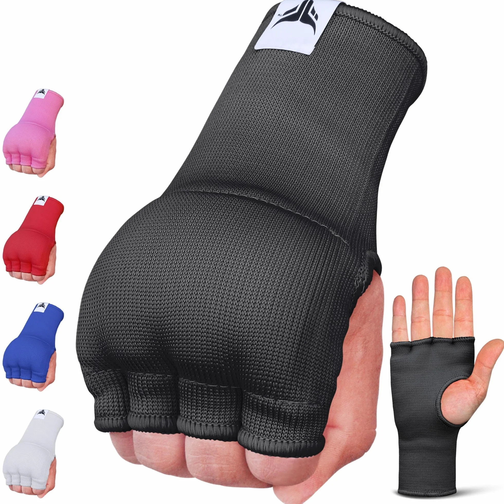 Mytra Fusion Boxeo Vendas Guantes Acolchado de Gel Protector Nudillos sin Tirantes Largos Elástico