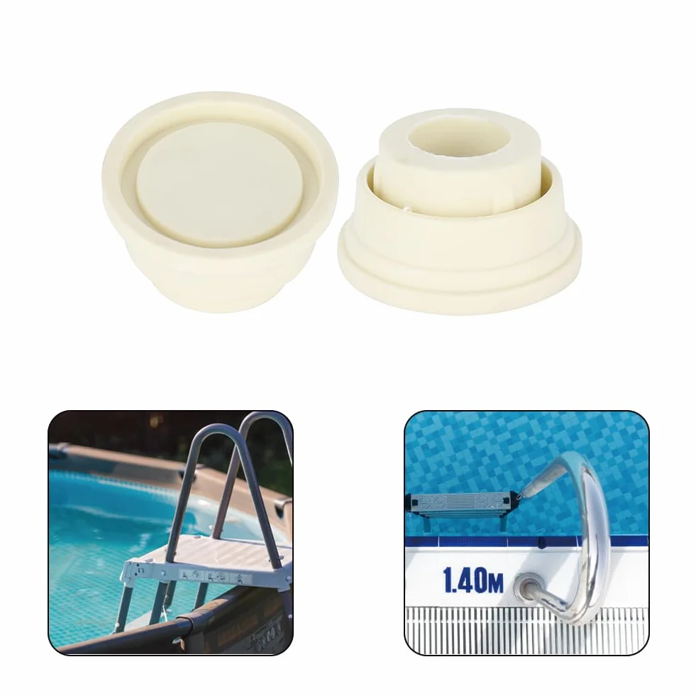 Tapón de Goma para Escalera de Piscina 39mm, Tope de Seguridad 2 Uds