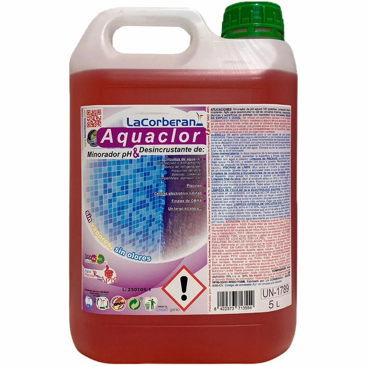 Limpiador Desincrustante de Piscinas 5L – Antical, Elimina Cal y Suciedad