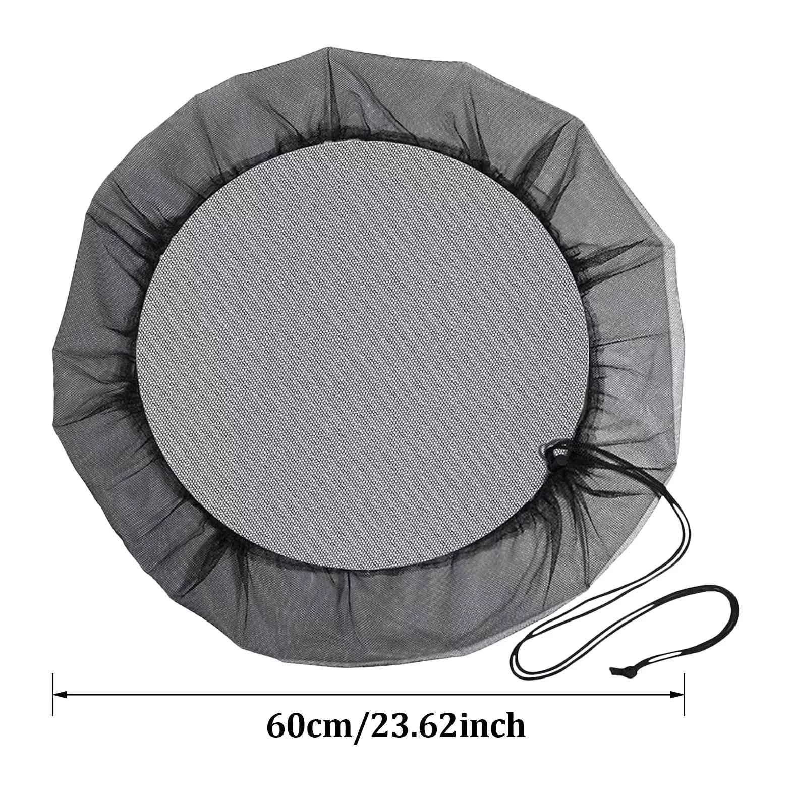 Red de Barril de Lluvia 60cm, Red de Protección para Depósito de Agua de Lluvia con Cuerda de Tracción, 6 Piezas