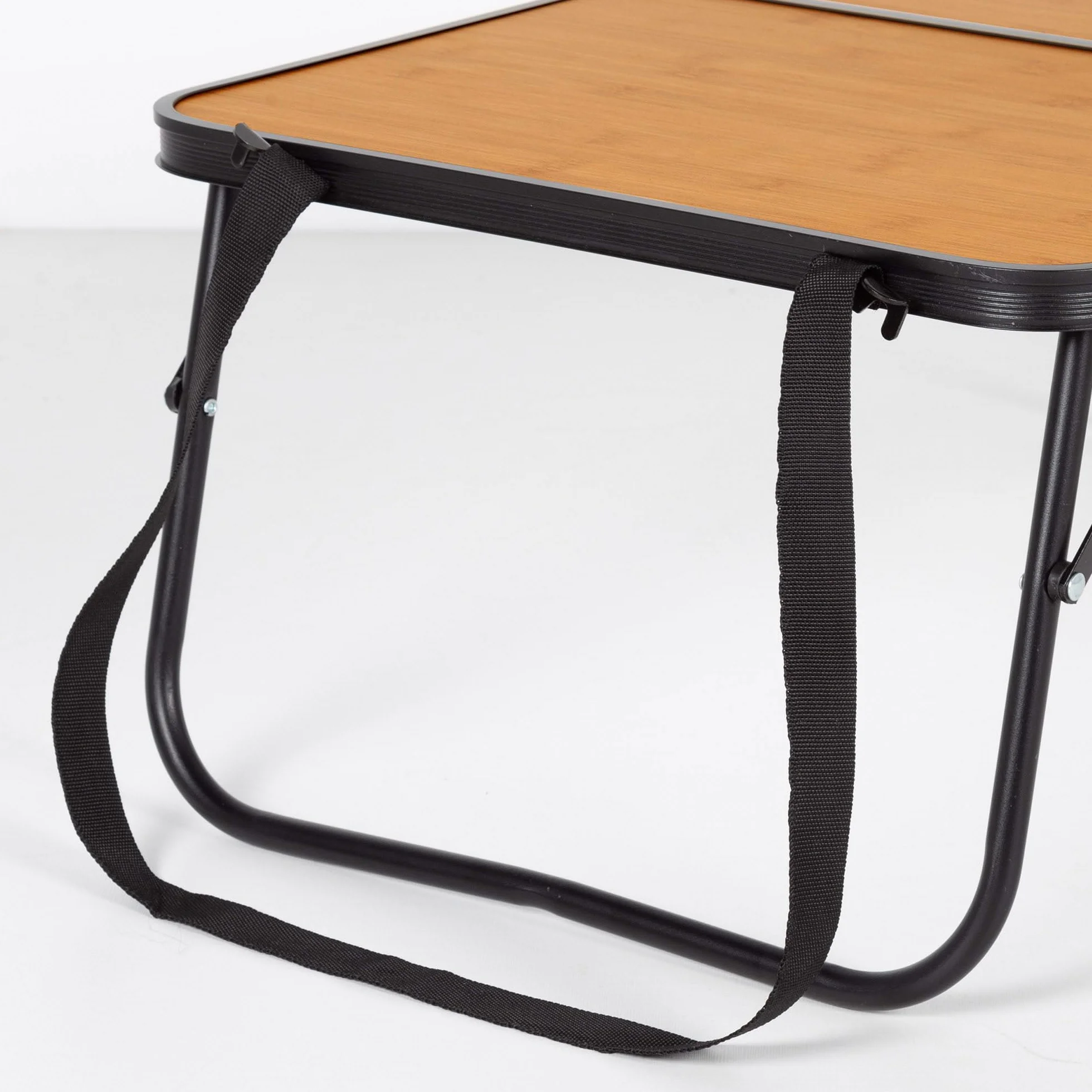 AKTIVE Mesa baja plegable 60x40x25 cm Efecto bambú Aluminio MDF 20 kg