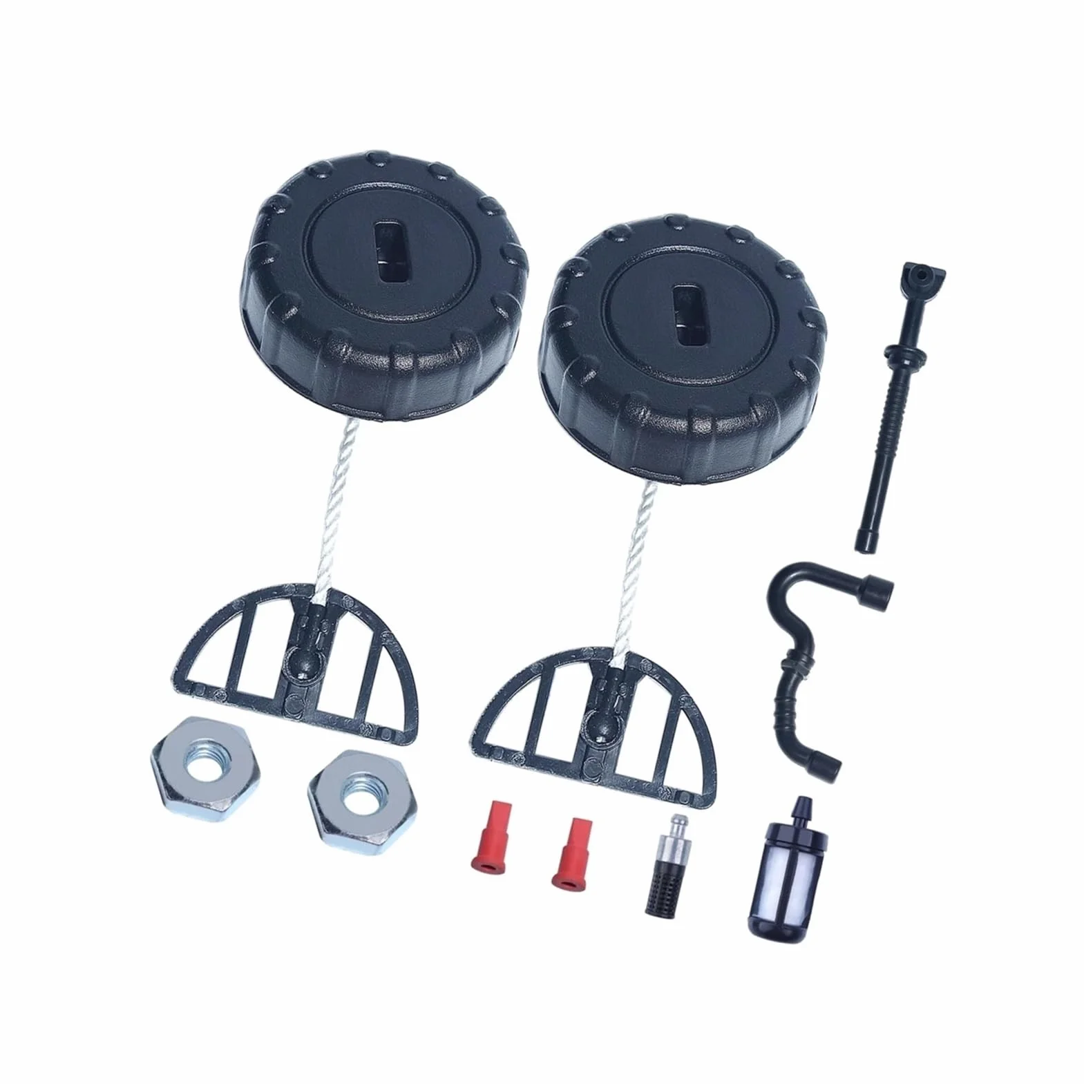 Tapa de línea de Filtro de Combustible y Aceite Compatible con Piezas de Herramientas de jardín de Motosierra 017 018 MS170 MS170C MS180 MS180C