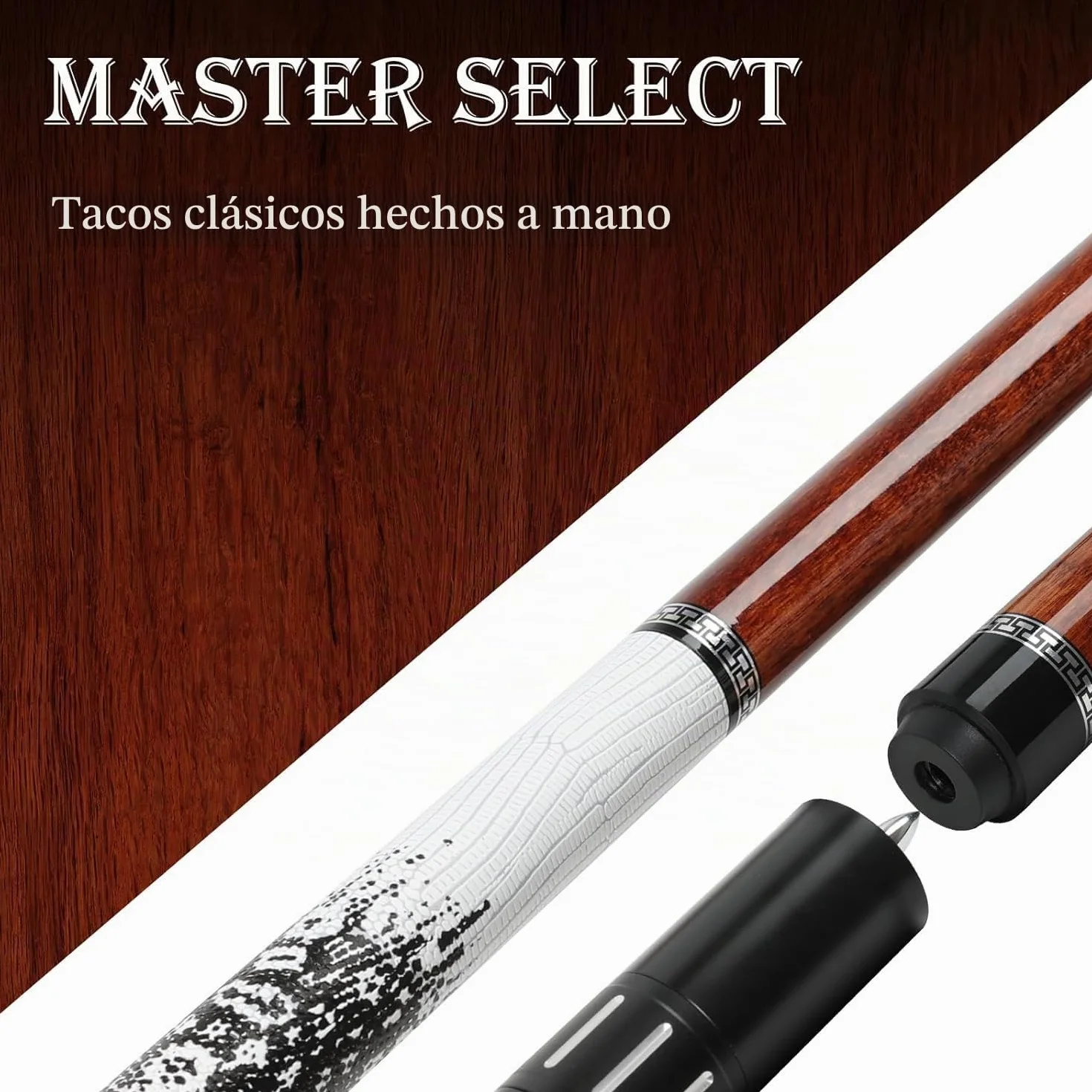 AKLOT Palos de Billar Profesional Taco Extensión Telescópica Madera de Arce Canadiense 147cm 58 Pulgadas 538-590g 19-21 onzas Estuche
