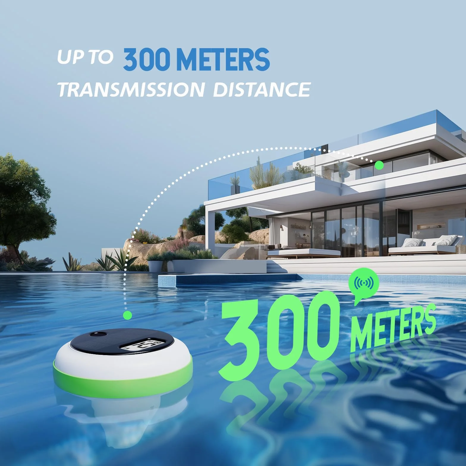 Inkbird Termómetro Piscina Solar Flotante IP68 Monitor Temperatura Piscina Spa Estanque