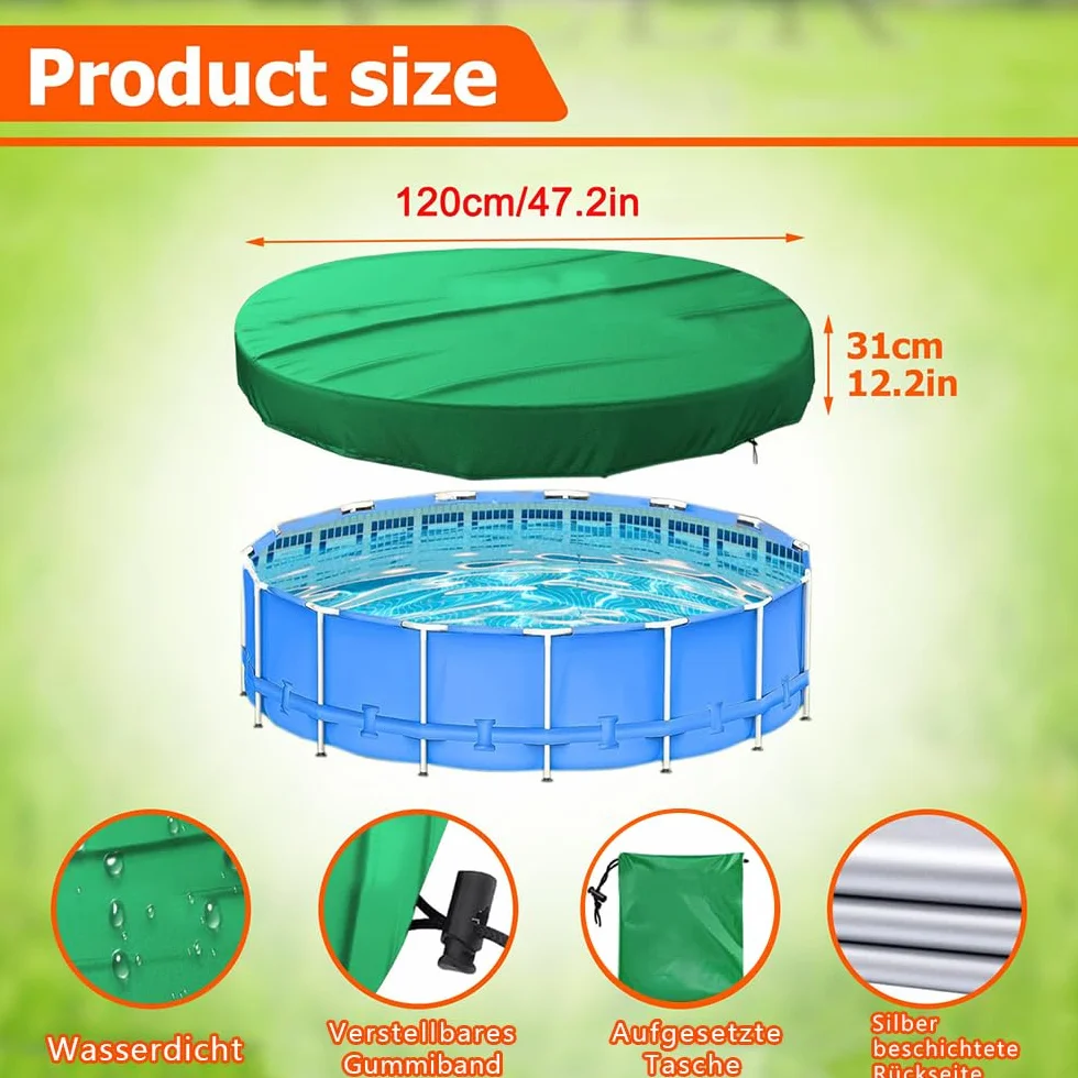 Cubierta Piscina Redonda para Perros, Fundas para Piscinas