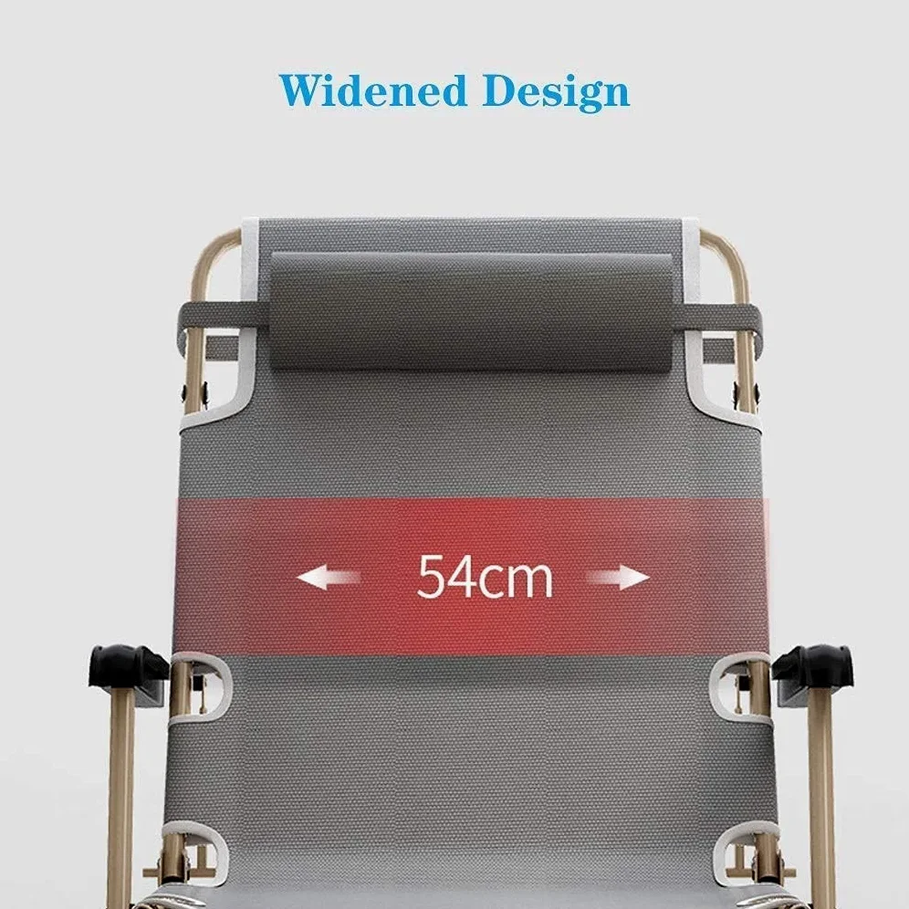 Silla de descanso de gravedad cero, reclinable de metal impermeable, juego de muebles de jardín duradero para camping, patio y relajación al aire libre, cómoda tumbona
