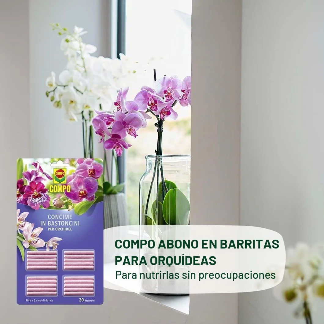 COMPO Varitas Fertilizantes Orquídeas, 20 unidades
