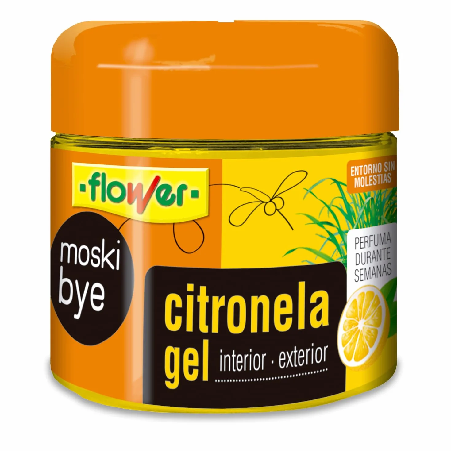 Citronela Gel 125 g Barrera Aromática Uso Interior Exterior Camping Terrazas Liberación Lenta