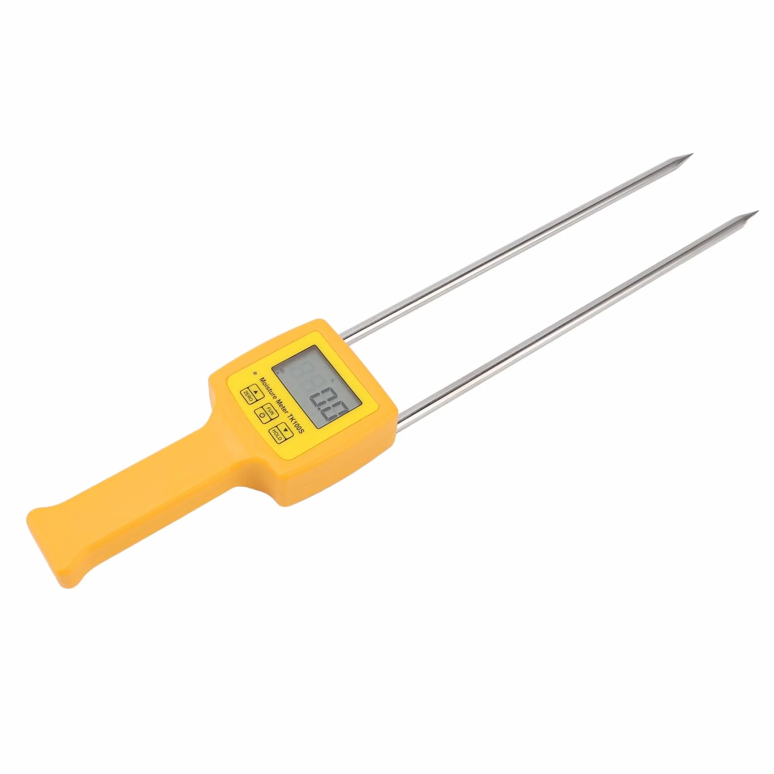 SUNGOOYUE Probador de Humedad de Grano, Medidor de Humedad de Grano Portátil ABS con Sonda de Acero Inoxidable de 11 Pulgadas, LCD Retroiluminada Resolución de 0,1% Apagado Automático para