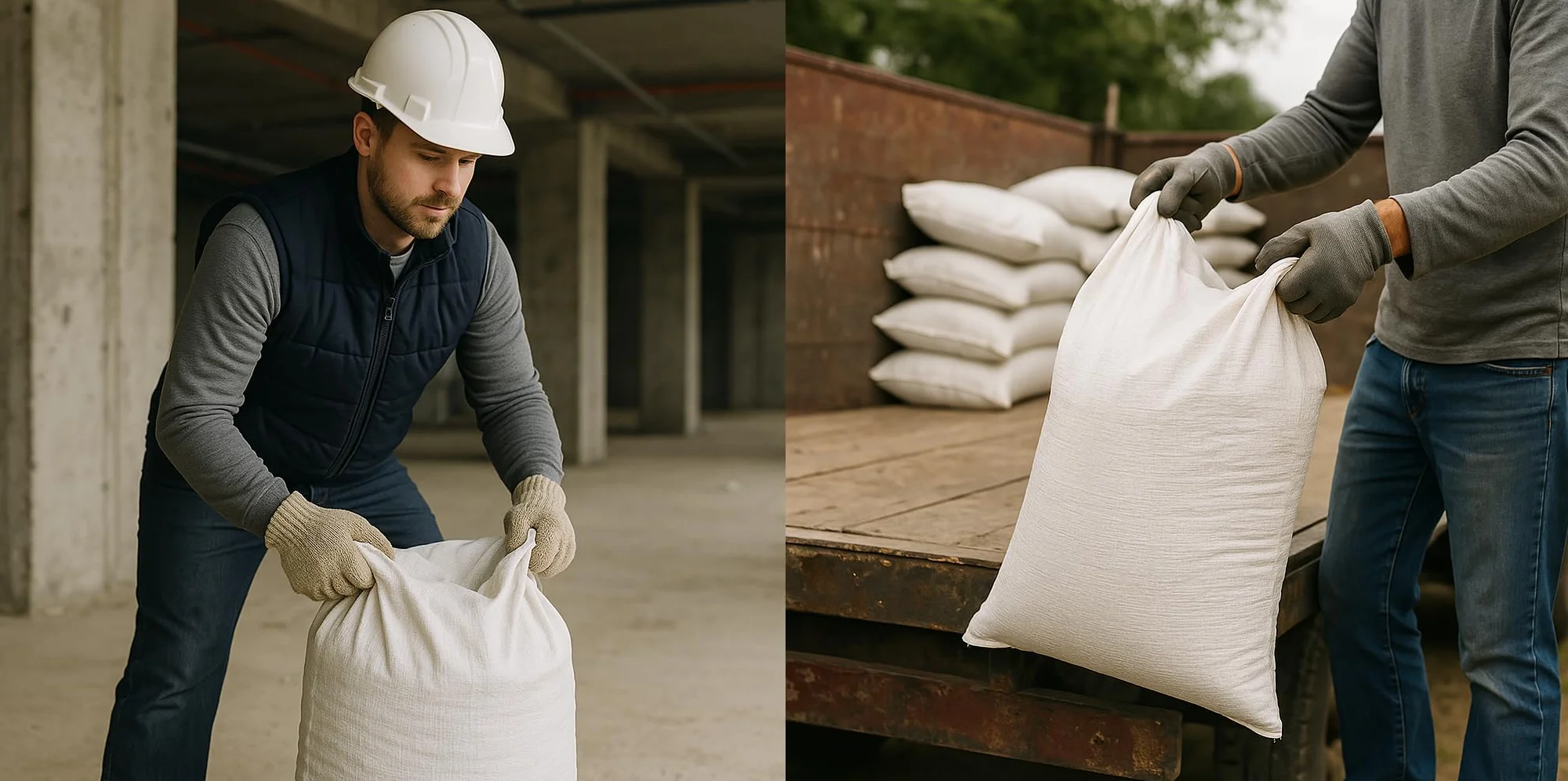 Sacos para Escombros Blancos 60x90cm Sandbag Bolsas Rafia Resistentes 50kg Sacos Antiinundacion (10)