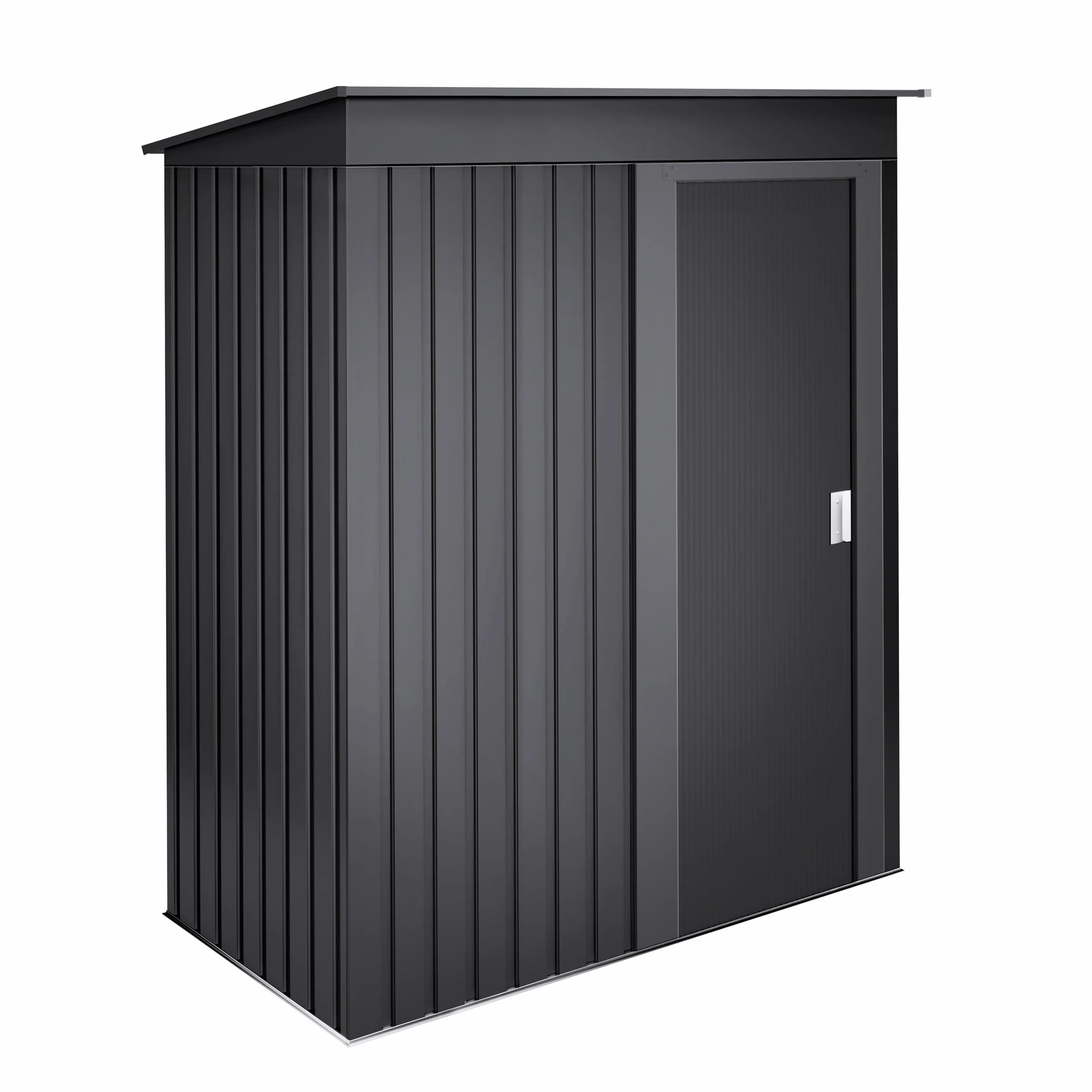 Armario Exterior Terraza 1,39m2 Neat Antracita Puerta Corredera 162x86x181cm Caseta Jardín Cobertizo Almacenamiento