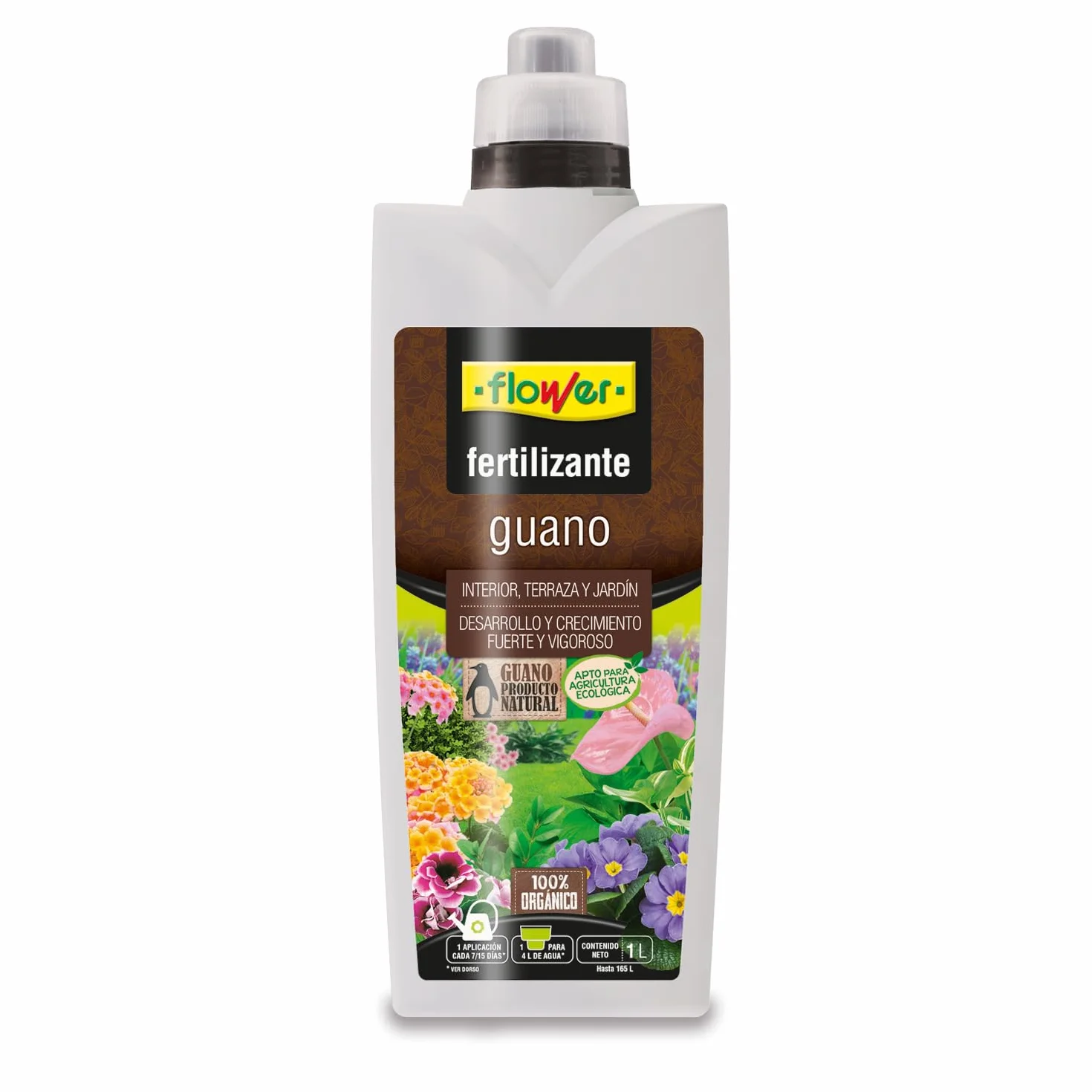 Fertilizante Líquido Guano 1L NPK 6-4-5 Abono Orgánico Natural para Plantas Interior y Exterior