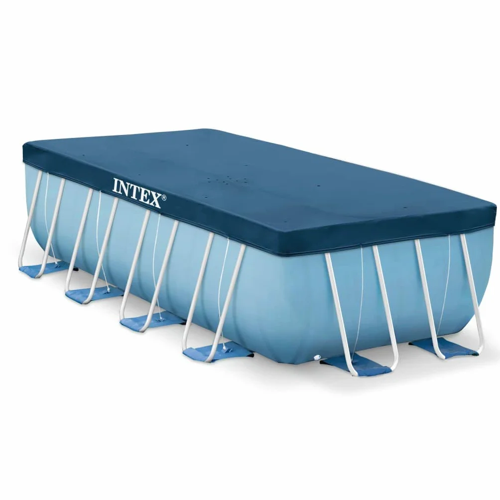 Lona para Piscina Rectangular 400 x 200 cm Azul Marino Polietileno