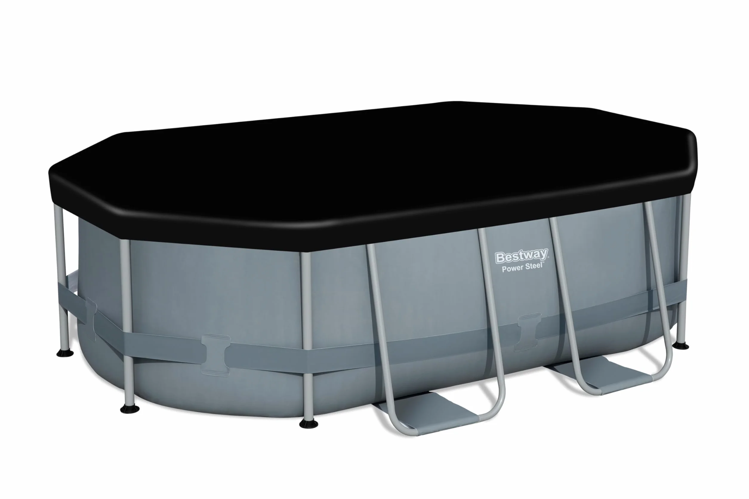BESTWAY Cobertor Invierno Piscina Ovalado 305x184 cm Negro