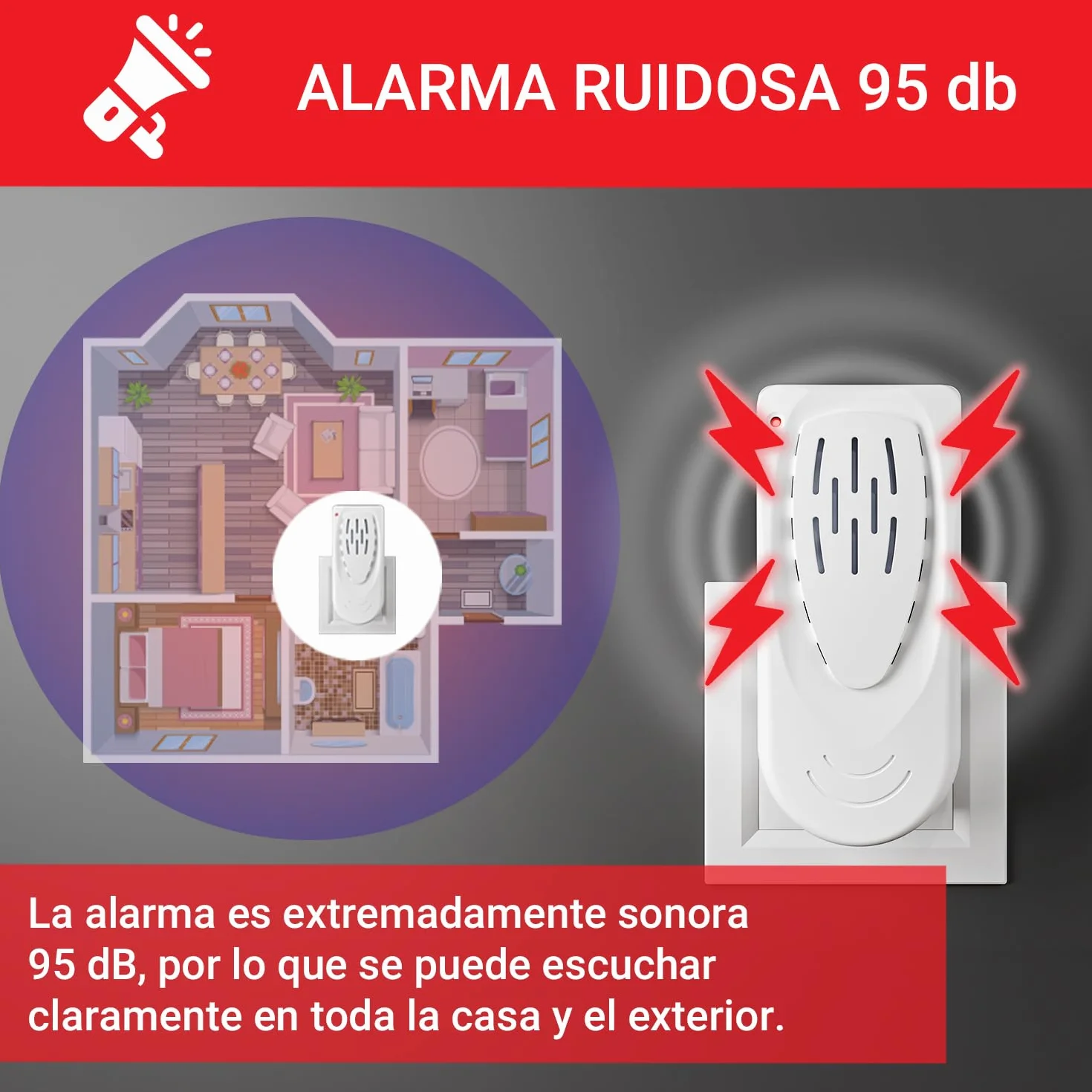 ELEKTROBOCK Alarma de Piscina Sensor de Movimiento Flotante con Sirena 95dB IP67