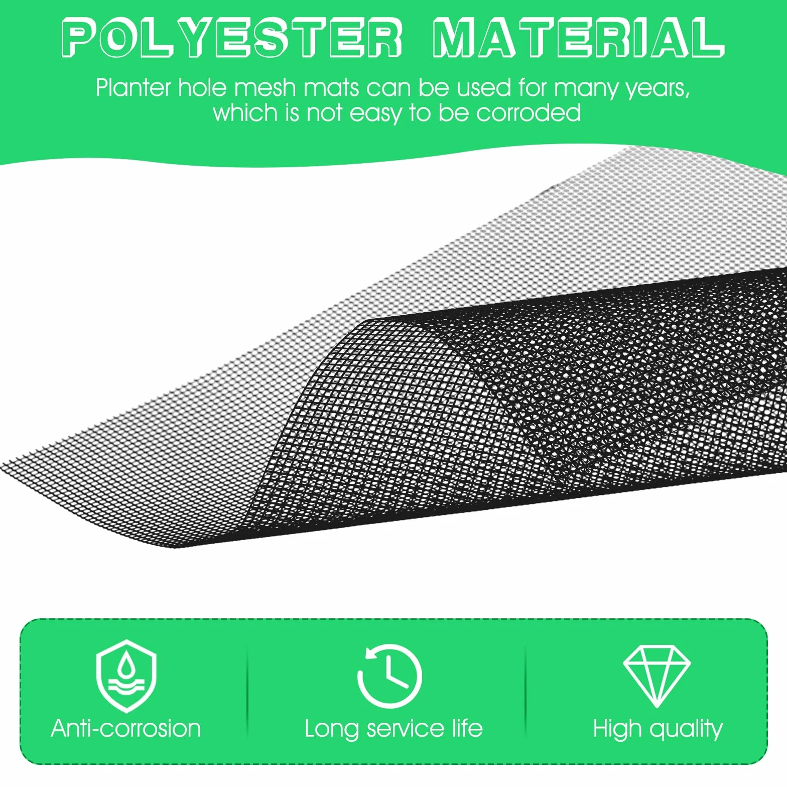 Malla de plástico para bonsái 20 x 30 cm, rejilla de drenaje para macetero, Ouligay 10 unidades