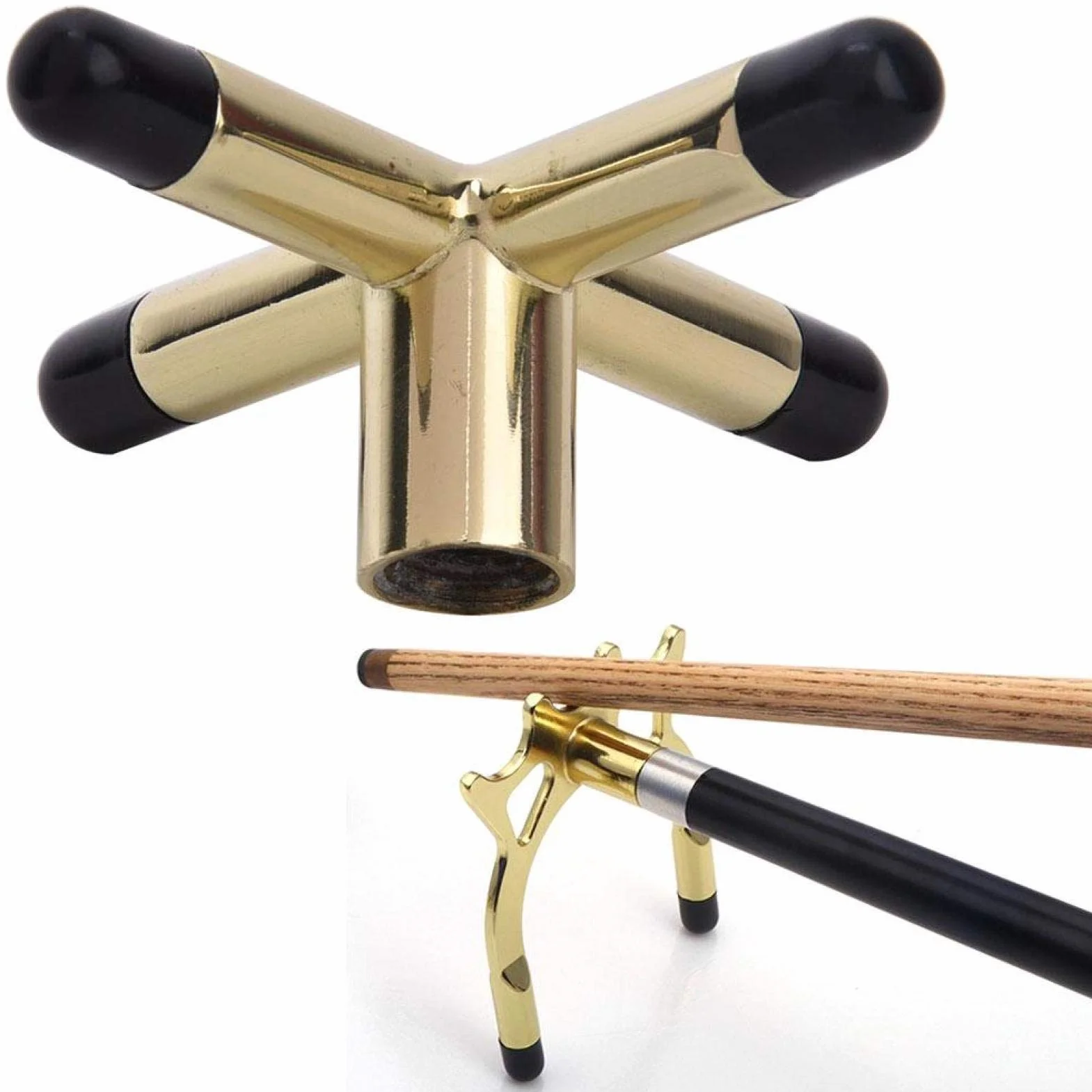 Bridge Head Snooker Bridge Pool Rest Puente de Metal Soporte Billar Rubber Cross Fork