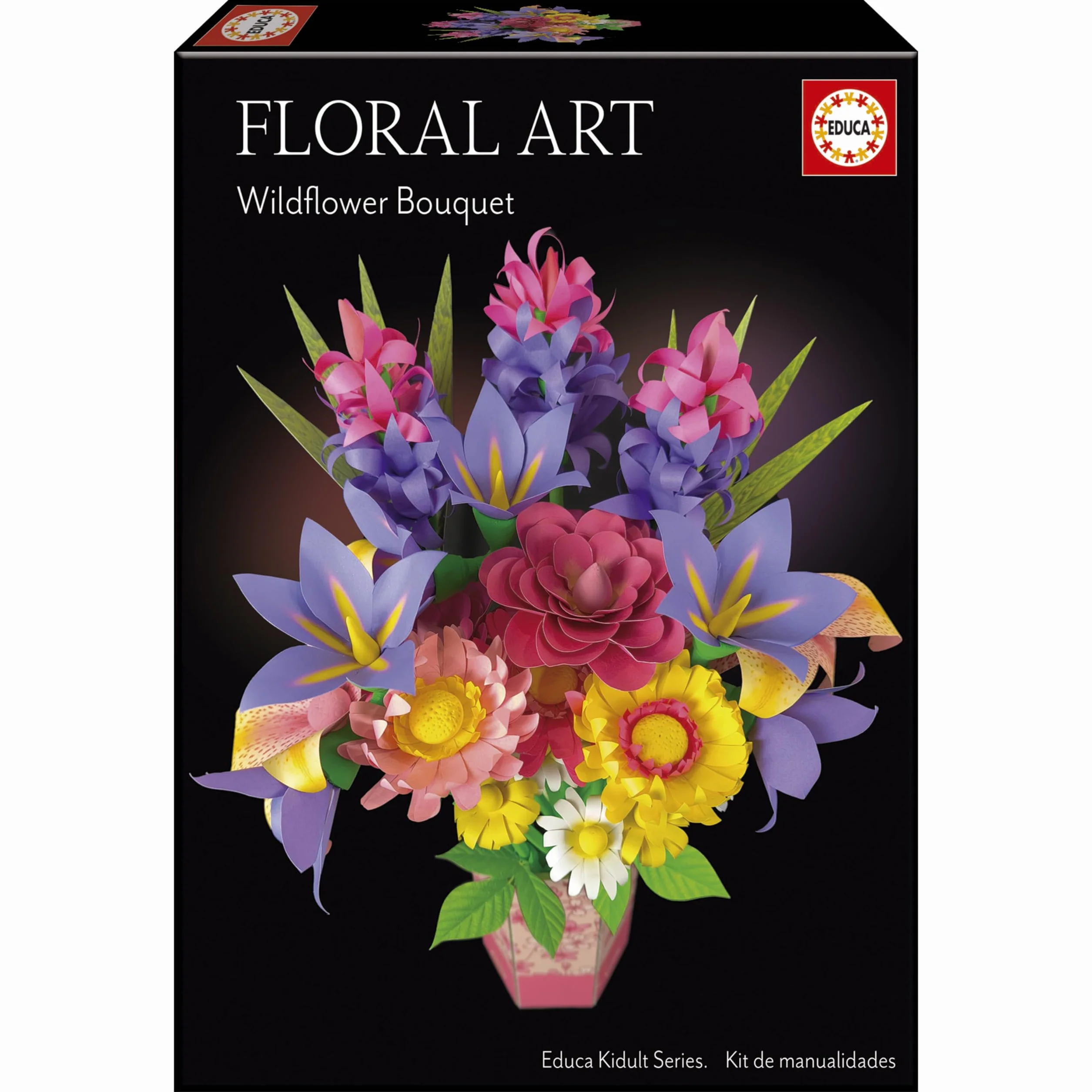 Educa Ramo de Flores Silvestres Floral Art Kit Manualidad 19 Flores Papel sin Pegamento ni Tijeras 14+ Años 20141