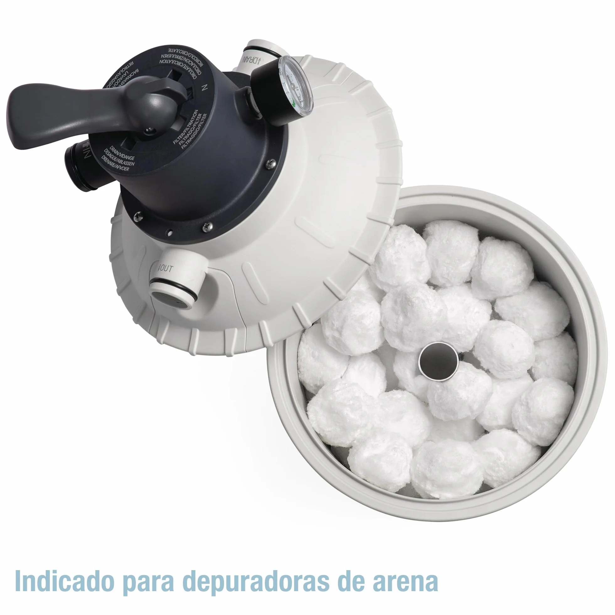 Intex Bolas Filtro Depuradora Piscina 500 g Equivalen 18 kg Arena Sílice Poliéster Reutilizables Filtrado Piscinas