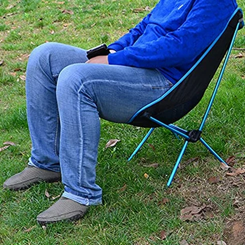 Tumbonas al aire libre, silla de gravedad cero, tumbonas de patio, sillas reclinables plegables Silla de camping Silla de camping plegable ligera de aluminio con respaldo bajo compacta for exteriores