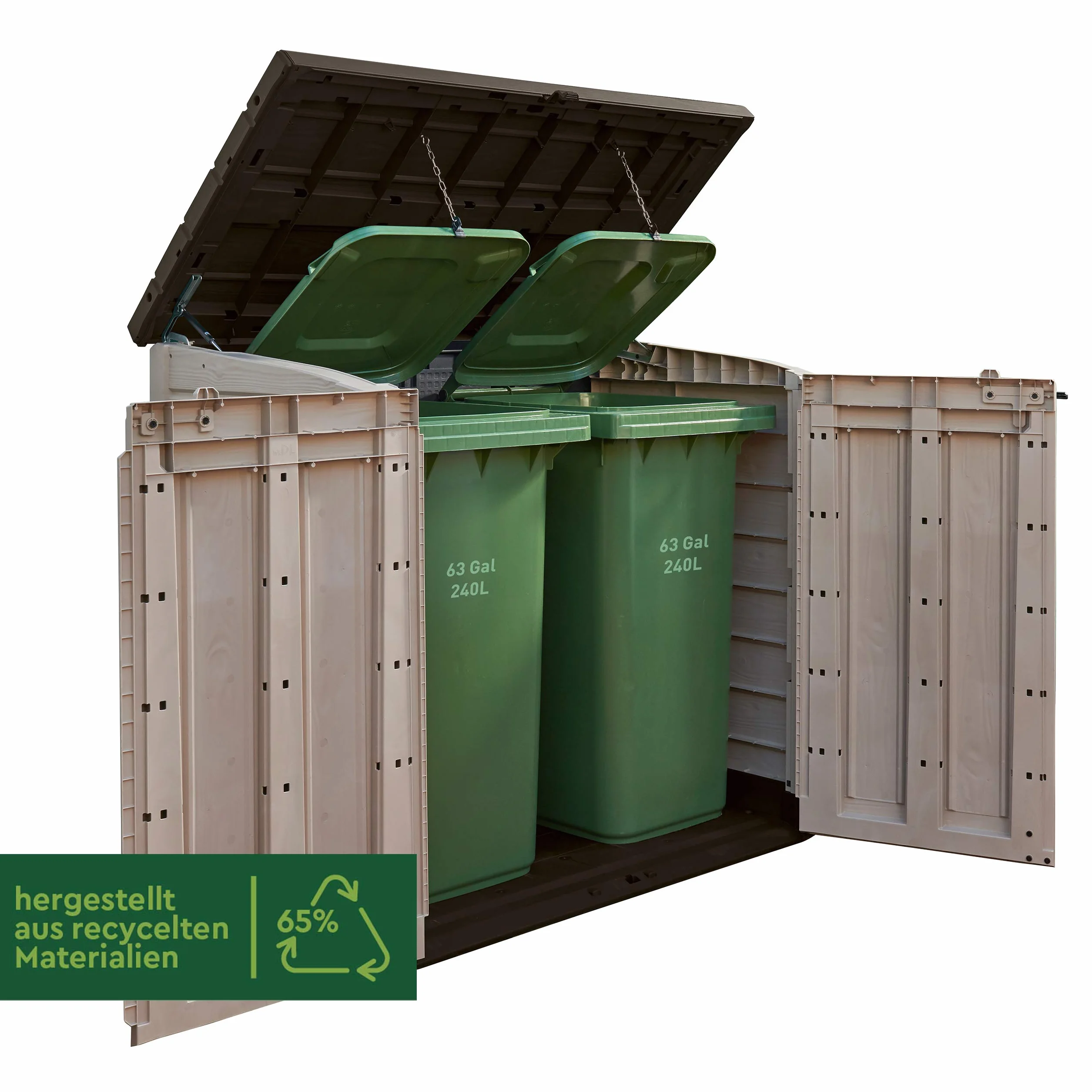 Keter Sio Max Cobertizo de jardín 1200L 145.5 x 125 x 82 cm Topo Beige