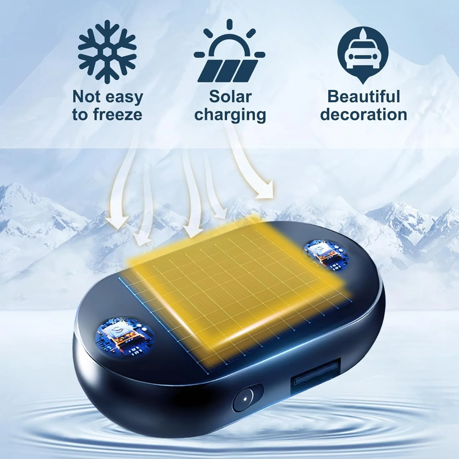 Eliminador de nieve solar electromagnético anticongelante para coche
