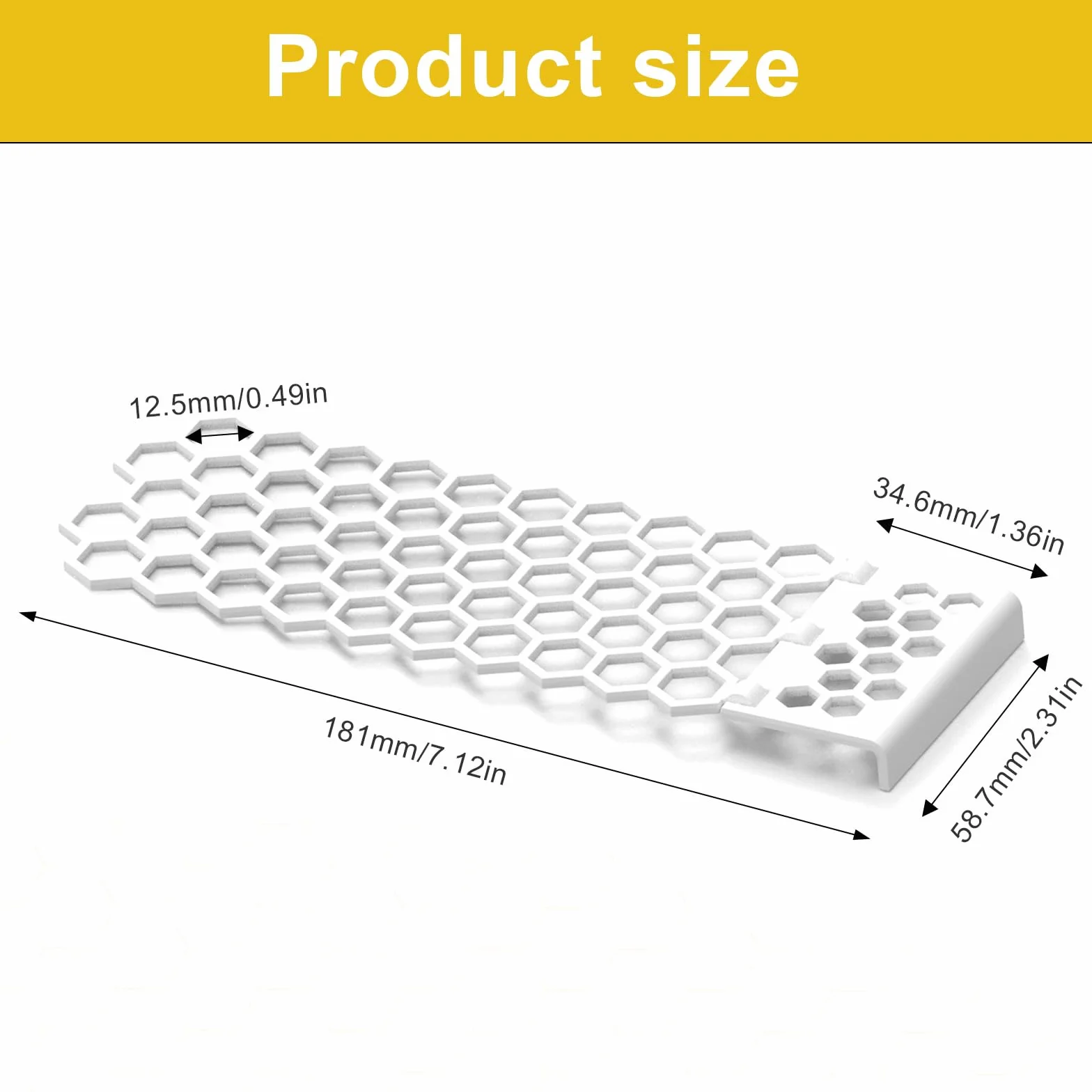 Escaleras Flotantes para Abejas 2 Piezas Plástico Forma Colmena Panal Plegable Amarillo Blanco