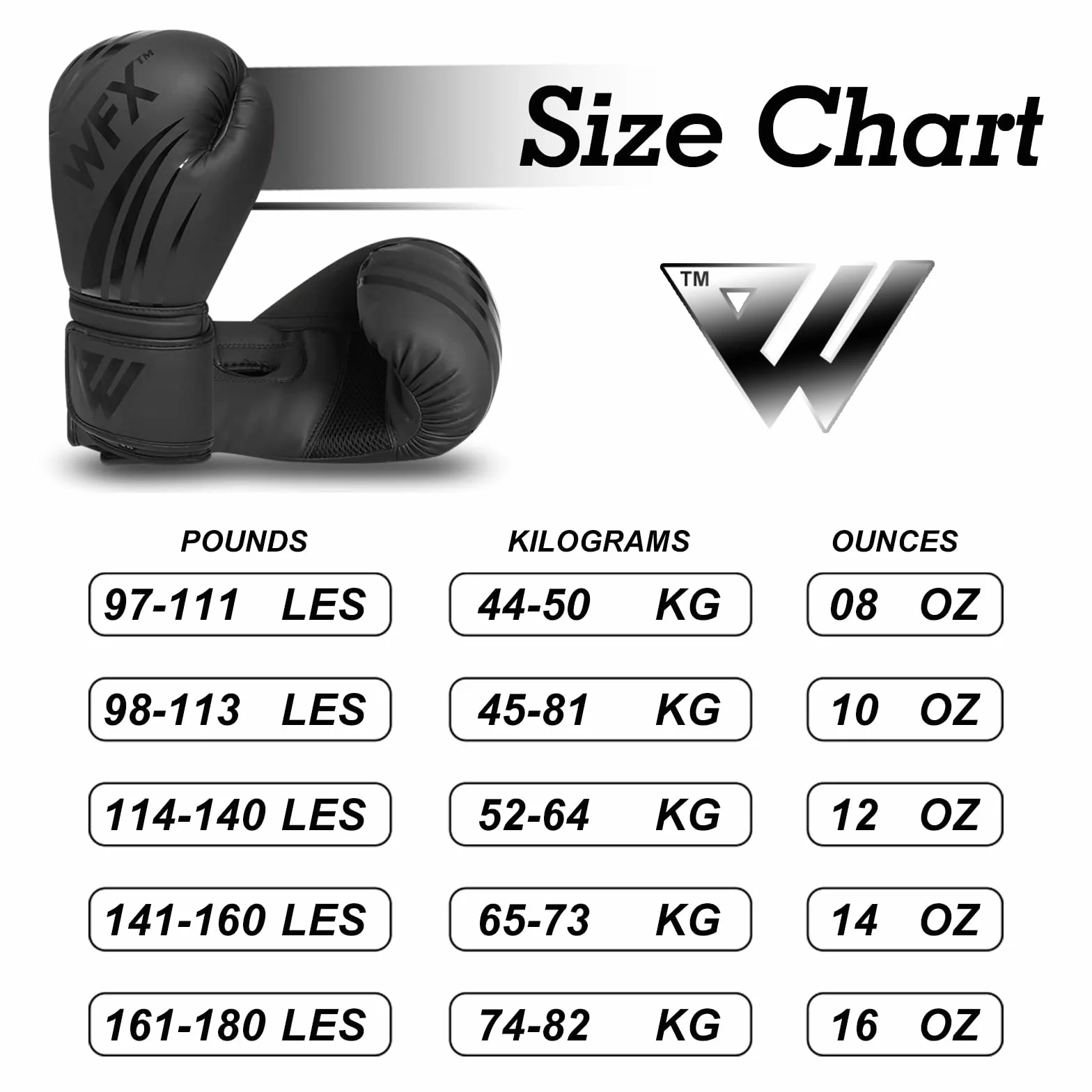 WFX Guantes de boxeo de cuero para artes marciales mixtas, sparring, kickboxing