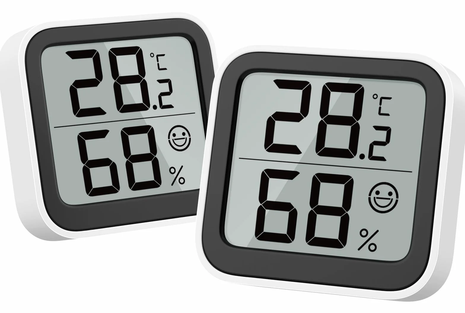 NOKLEAD Termómetro Higrómetro Interior Monitor Temperatura Ambiente Indicador Comodidad Negro 5cm
