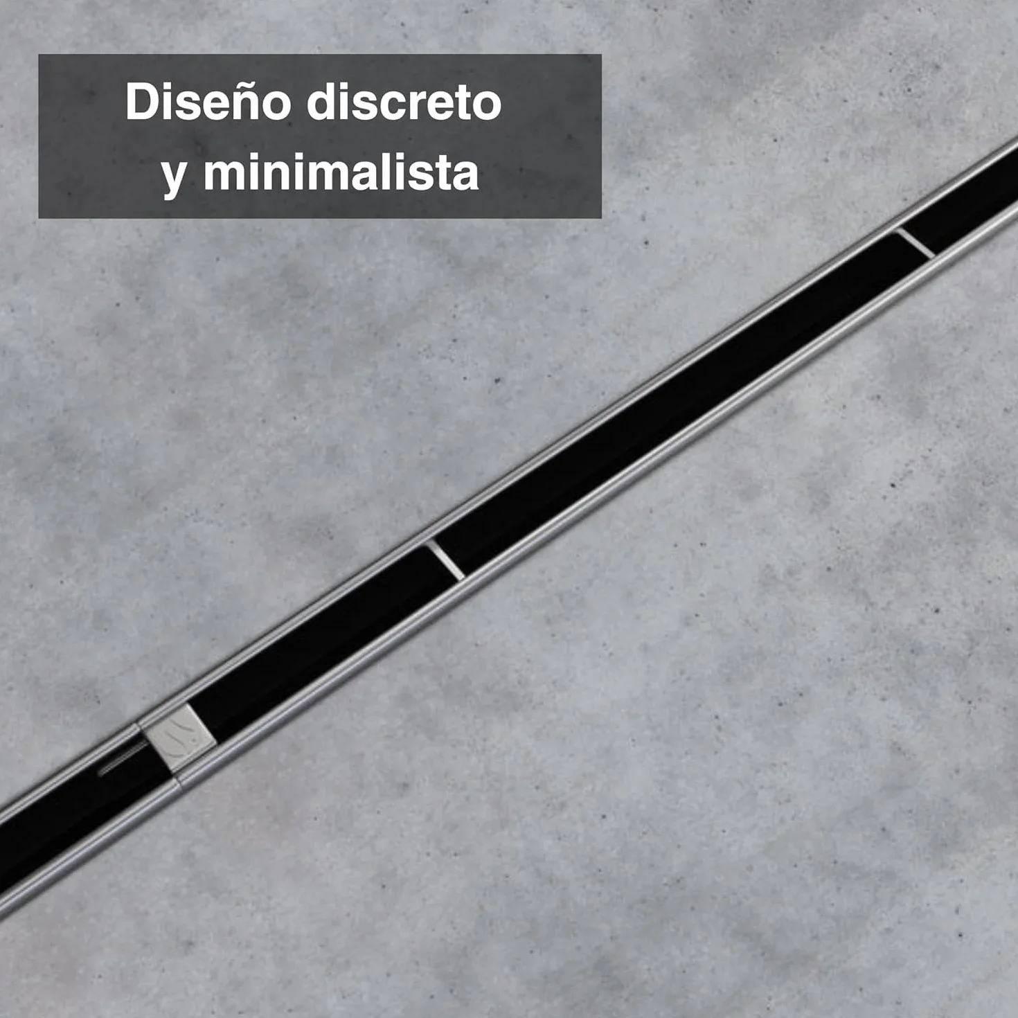 Canaleta de Drenaje de Plástico con Rejilla de Acero Galvanizado Kit 5 Metros para Jardín y Terraza