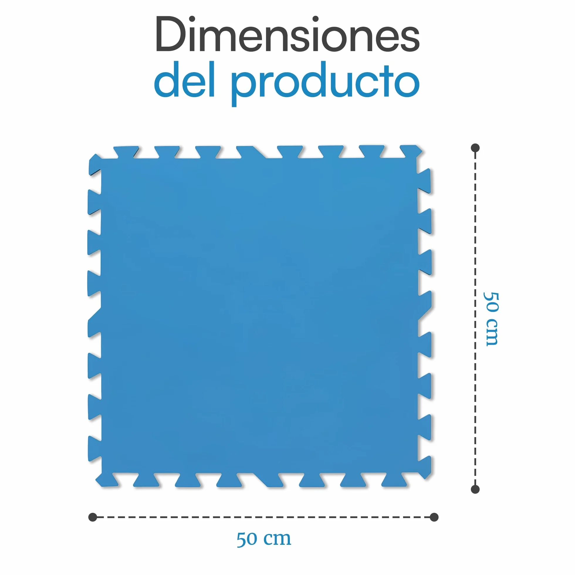 Meisterhome® Alfombrillas para piscina 50x50 cm 2,25 m² 9 unidades