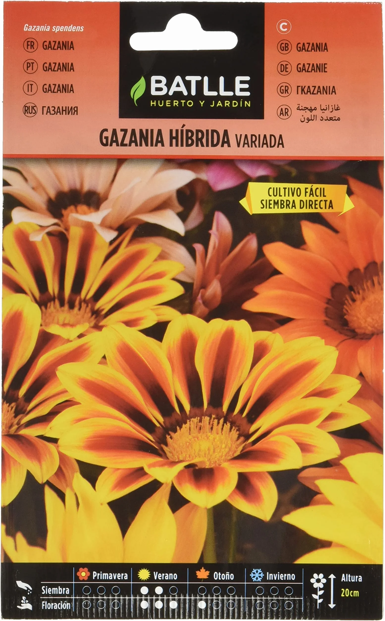 Batlle Semillas Gazania HIBRIDA Variada